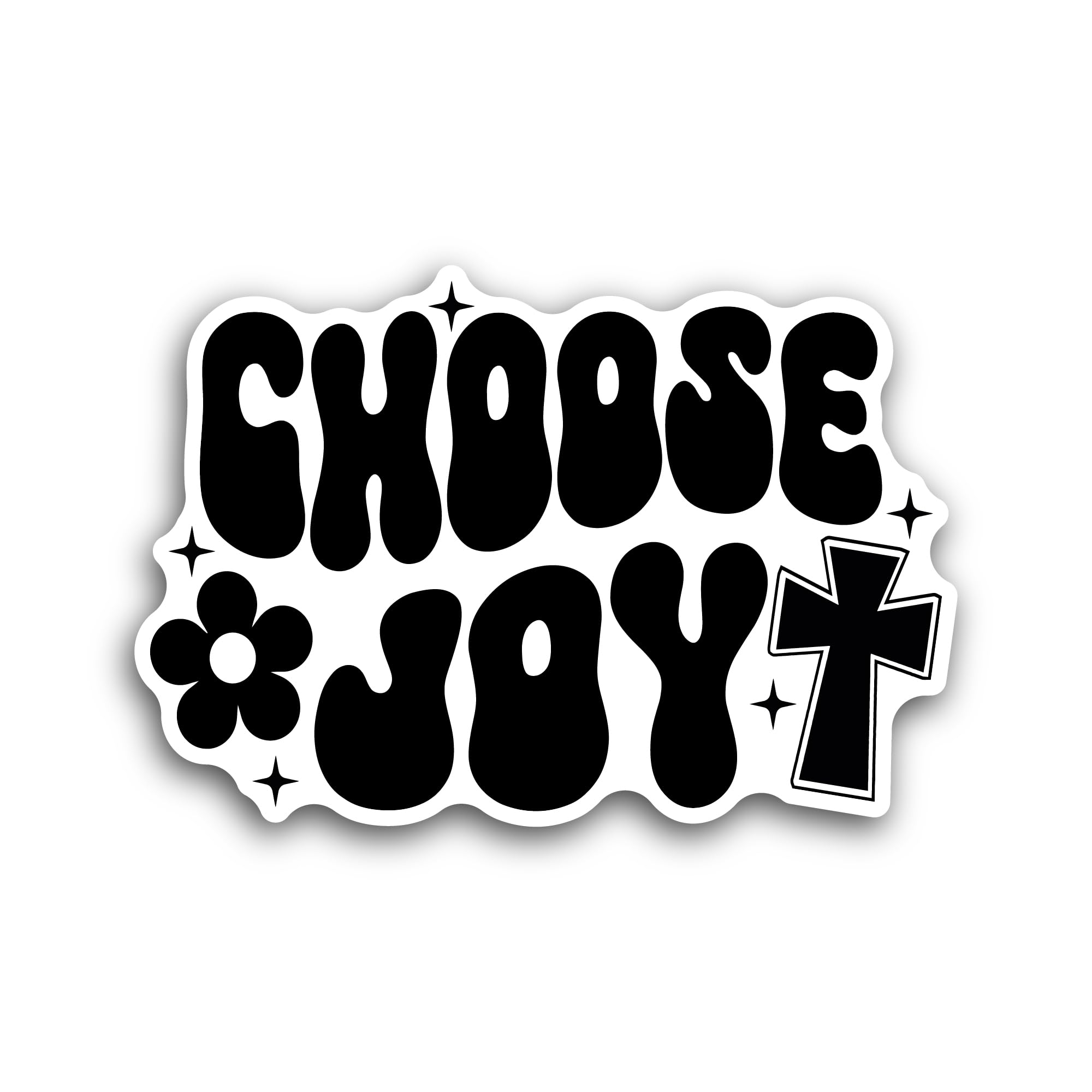 2 (Pieces) 3" and 5" Choose Joy Text Sticker, Waterproof Vinyl Decals for Many Purpose Like Cars, Tr
