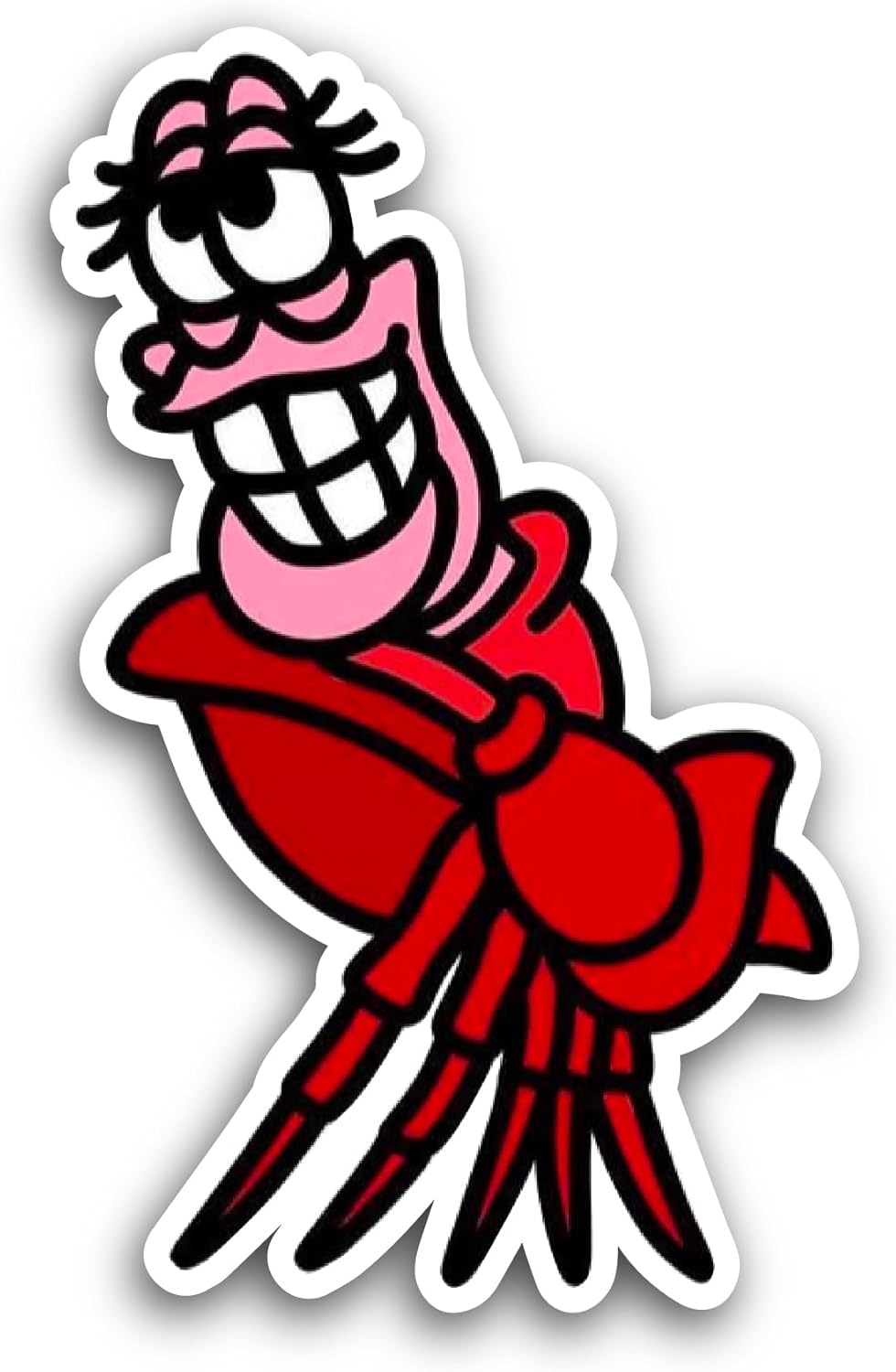 2 (Pieces) 3" and 5" Cartoon Crab Sticker, Waterproof Vinyl Decals for Many Purpose Like Cars, Trucks, Laptops, Phones, Windows and More