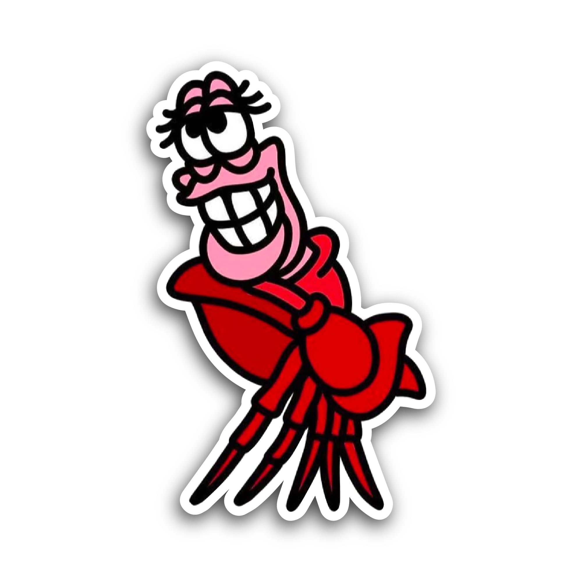 2 (Pieces) 3" and 5" Cartoon Crab Sticker, Waterproof Vinyl Decals for Many Purpose Like Cars, Truck