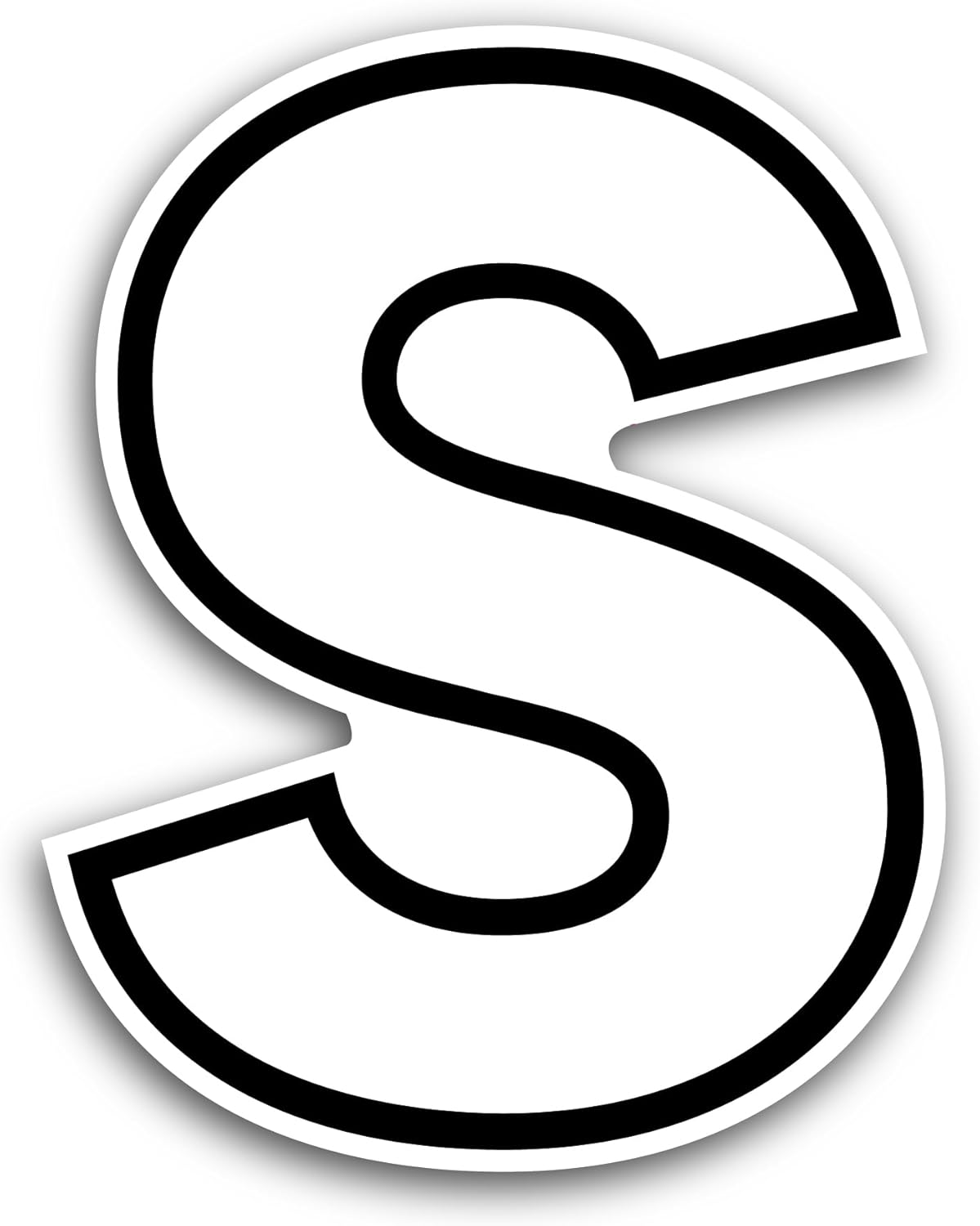2 (Pieces) 3" and 5" Letter S Sticker, Waterproof Vinyl Decals for Many Purpose Like Cars, Trucks, Laptops, Phones, Windows and More
