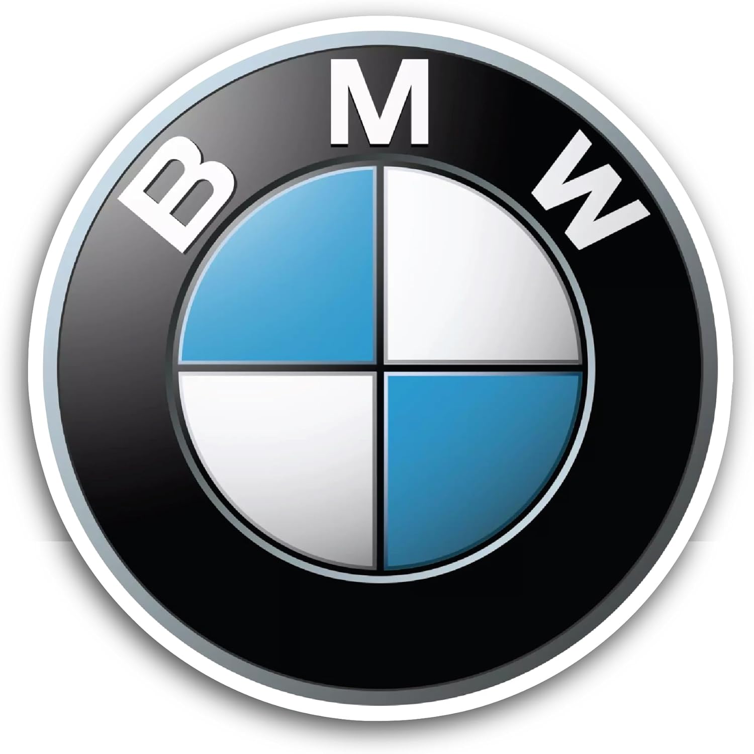 2 (Pieces) 3" and 5" B M W Sticker, Waterproof Vinyl Decals for Many Purpose Like Cars, Trucks, Laptops, Phones, Windows and More