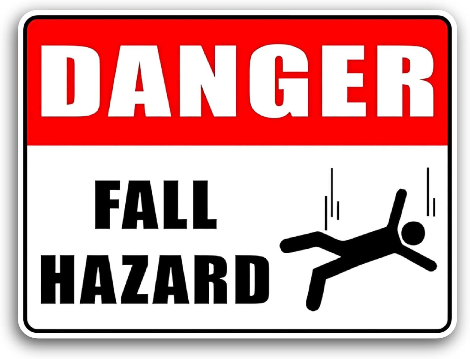 2 (Pieces) 3" and 5" Danger Sticker, Waterproof Vinyl Decals for Many Purpose Like Cars, Trucks, Laptops, Phones, Windows and More