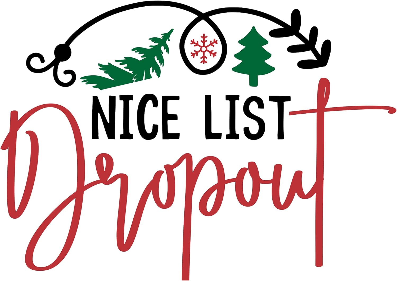 Inspirational Quote Nice List Dropout Motivational Sticker Vinyl Decal Motivation Stickers- 5" Vinyl Sticker Waterproof