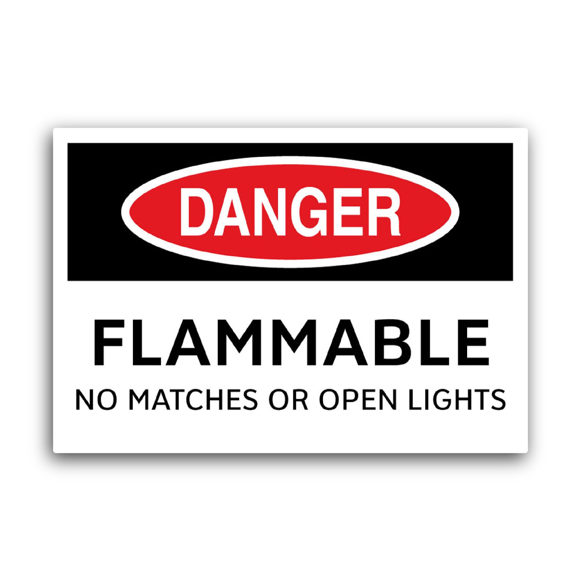 2 (Pieces) 3" and 5" Danger Flammable Sticker, Waterproof Vinyl Decals for Many Purpose Like Cars, T
