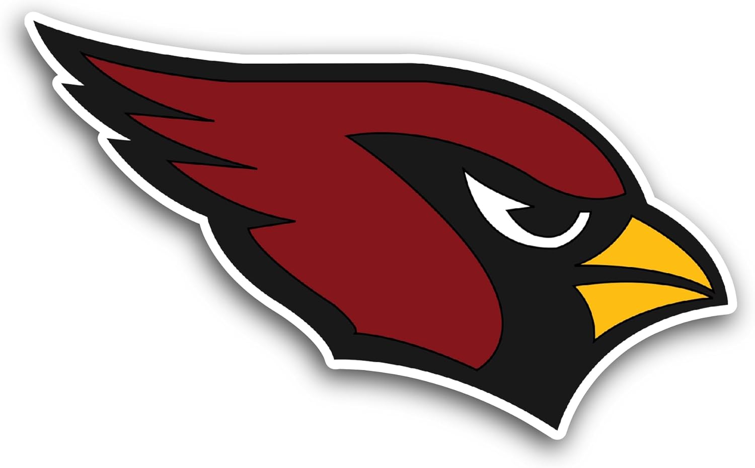 2 (Pieces) 3" and 5" Ar1zona Cardin@ls Logo Decal Sticker, Waterproof Vinyl Decals for Many Purpose Like Cars, Trucks, Laptops, Phones, Windows and More