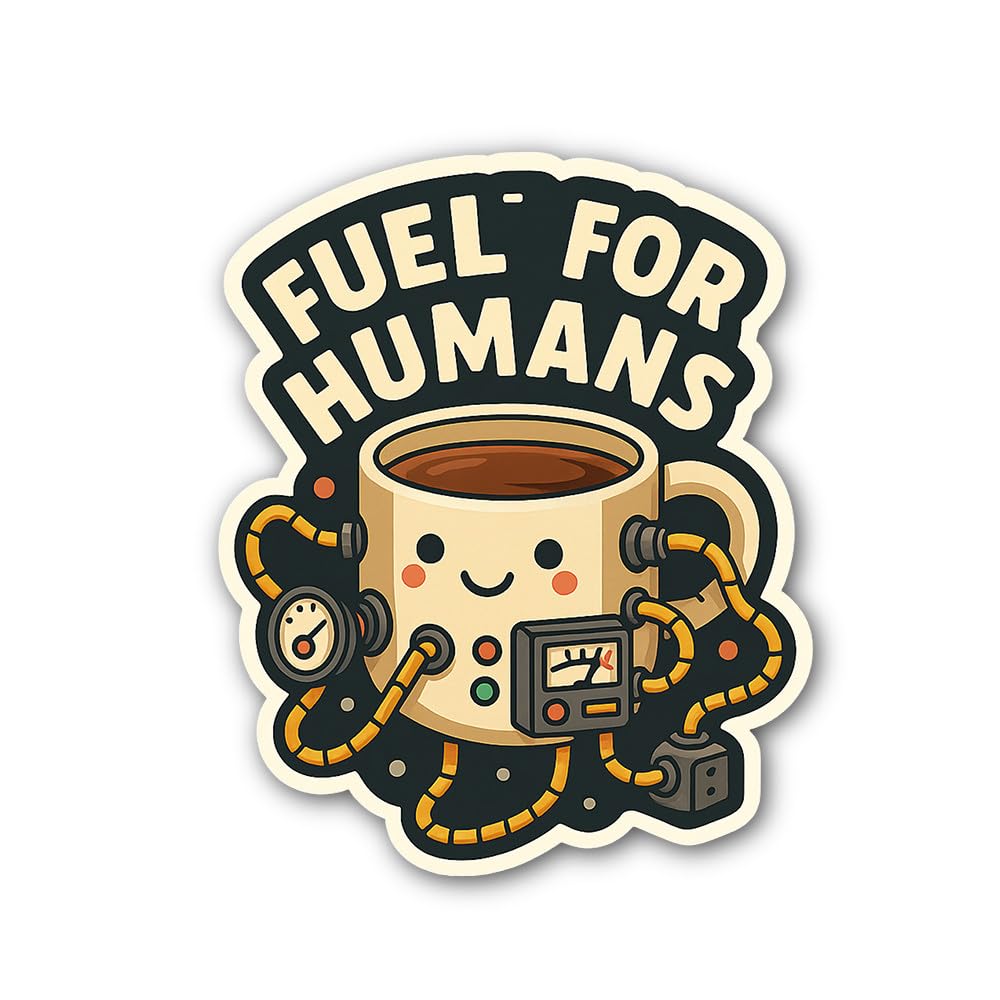 2 (Pieces) 3" and 5" Alien Character Riding a Tram Sticker, Waterproof Vinyl Decals for Many Purpose