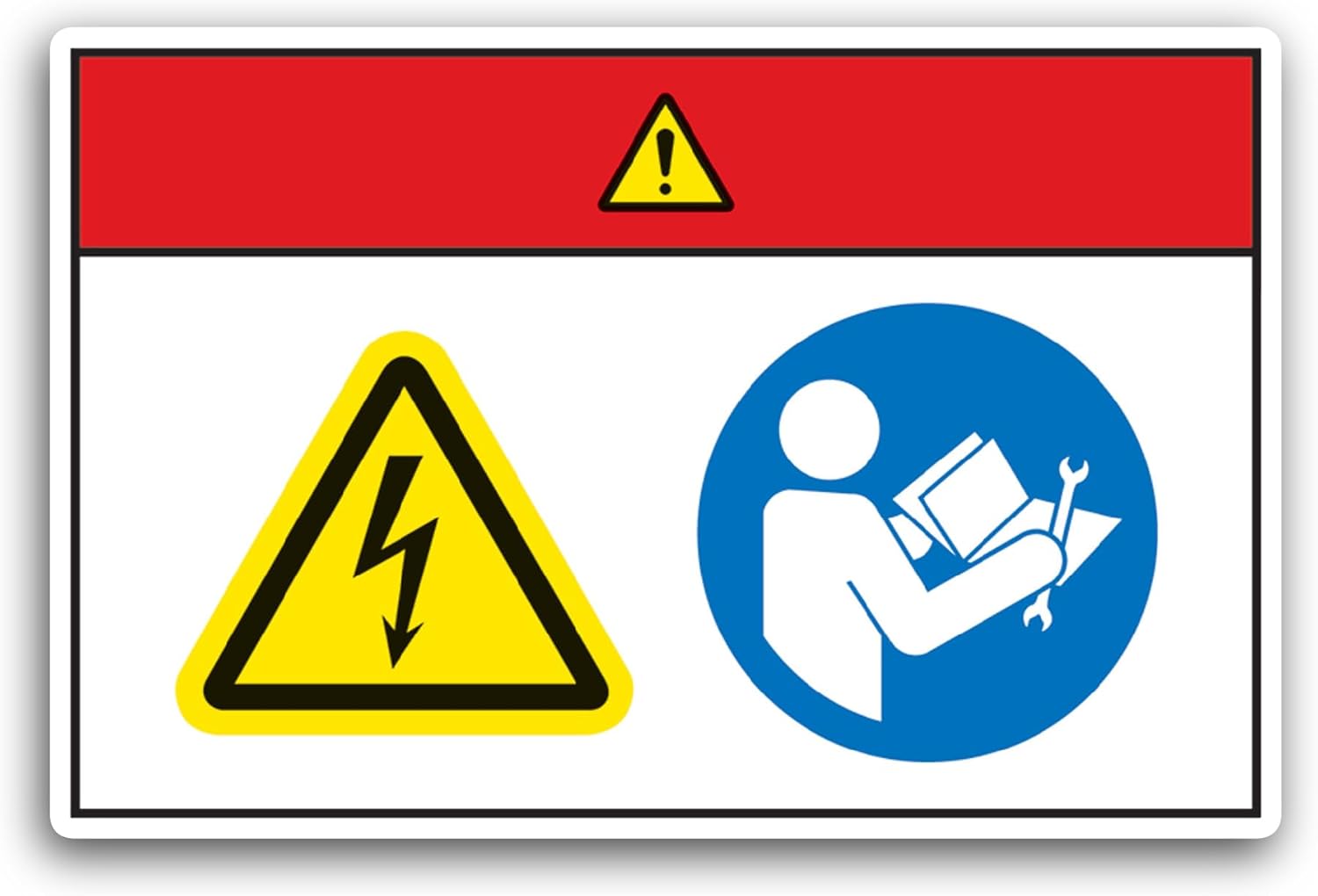 2 (Pieces) 3" and 5" Warning Sign High v0ltage Sticker, Waterproof Vinyl Decals for Many Purpose Like Cars, Trucks, Laptops, Phones, Windows and More