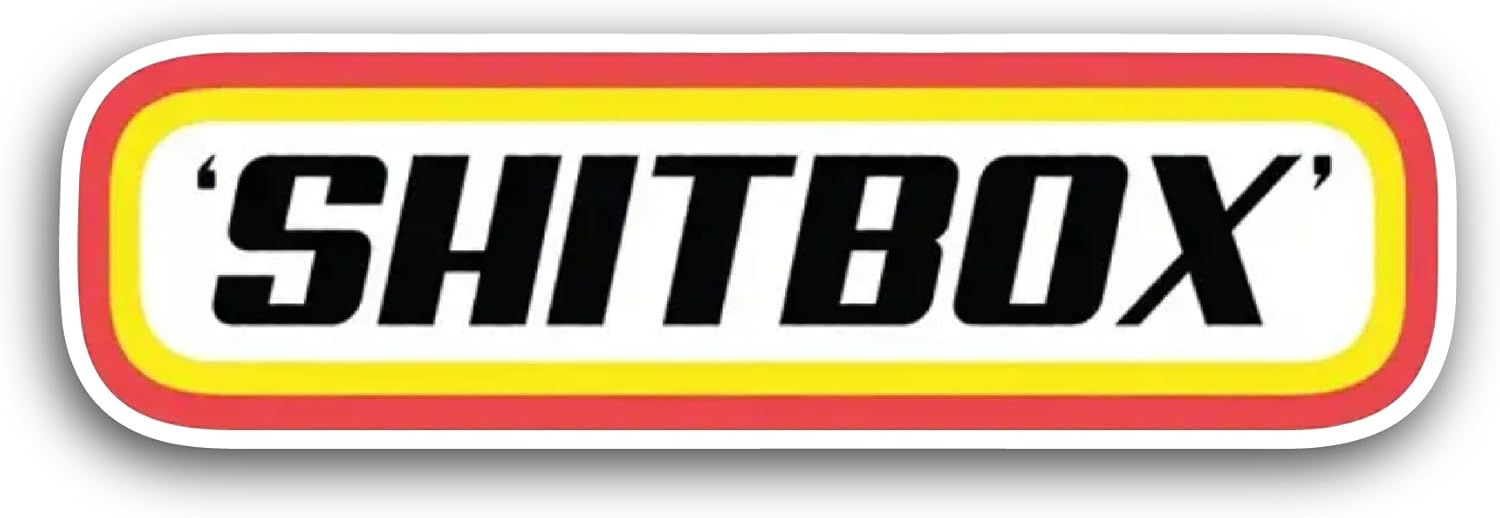 2 (Pieces) 3" and 5" Box Text Sticker, Waterproof Vinyl Decals for Many Purpose Like Cars, Trucks, Laptops, Phones, Windows and More