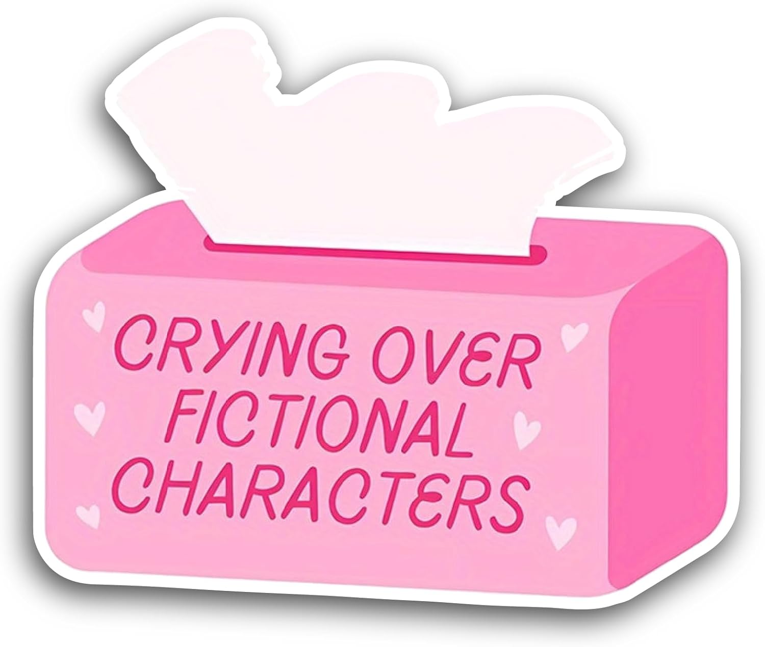 2 (Pieces) 3" and 5" Crying Over Sticker, Waterproof Vinyl Decals for Many Purpose Like Cars, Trucks, Laptops, Phones, Windows and More