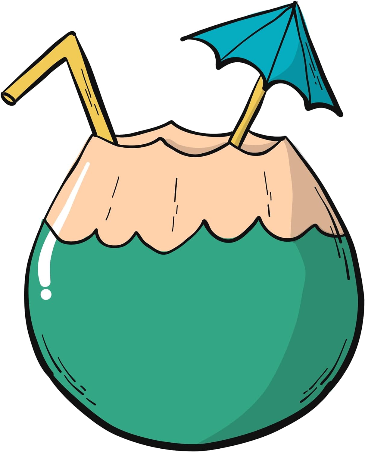 Inspirational Quote "Coconut Drink" Motivational Sticker Vinyl Decal Motivation Stickers- 5" Vinyl Sticker Waterproof