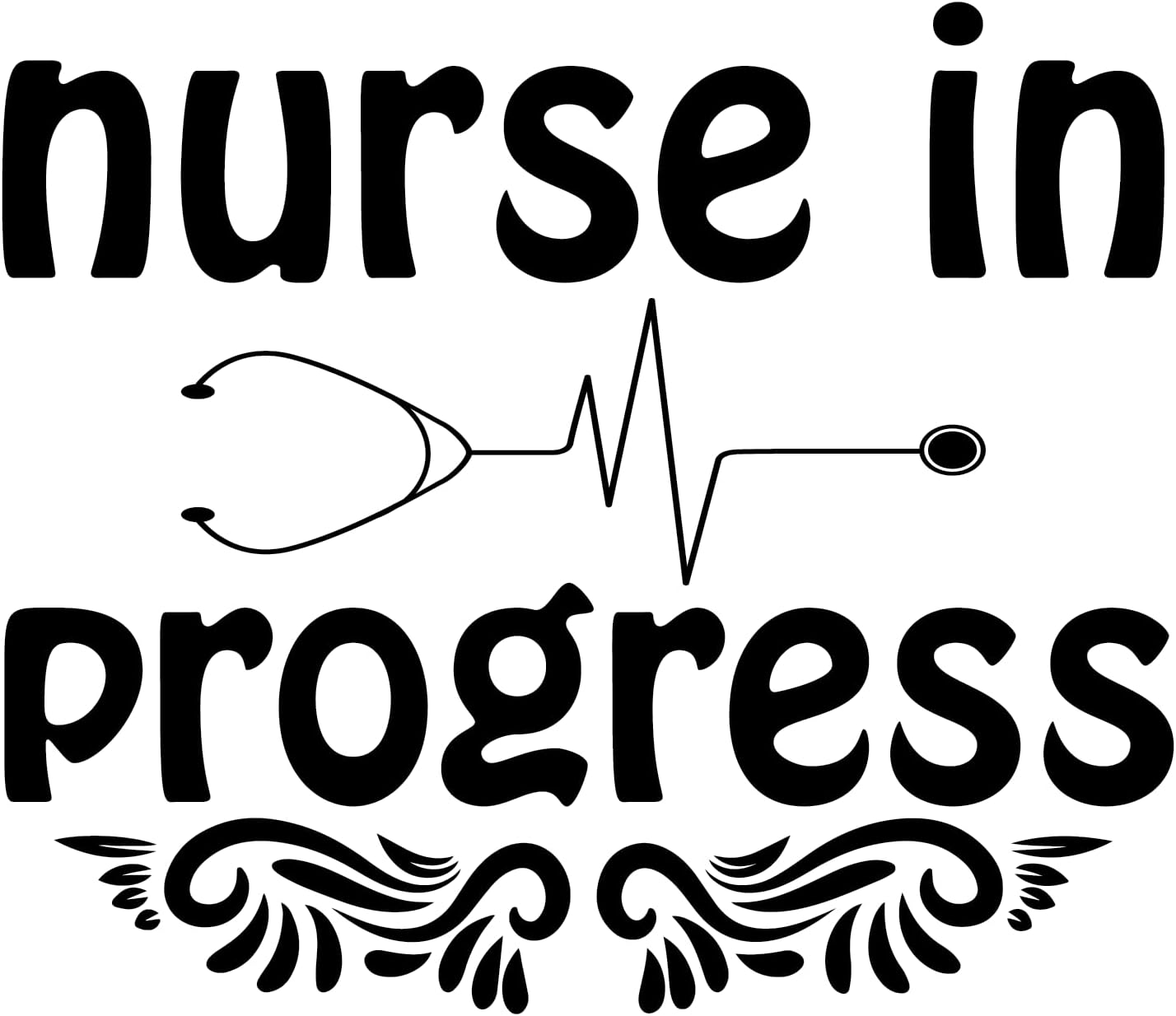 Inspirational Quote "Nurse in Progress" Motivational Sticker Vinyl Decal Motivation Stickers- 5" Vinyl Sticker Waterproof