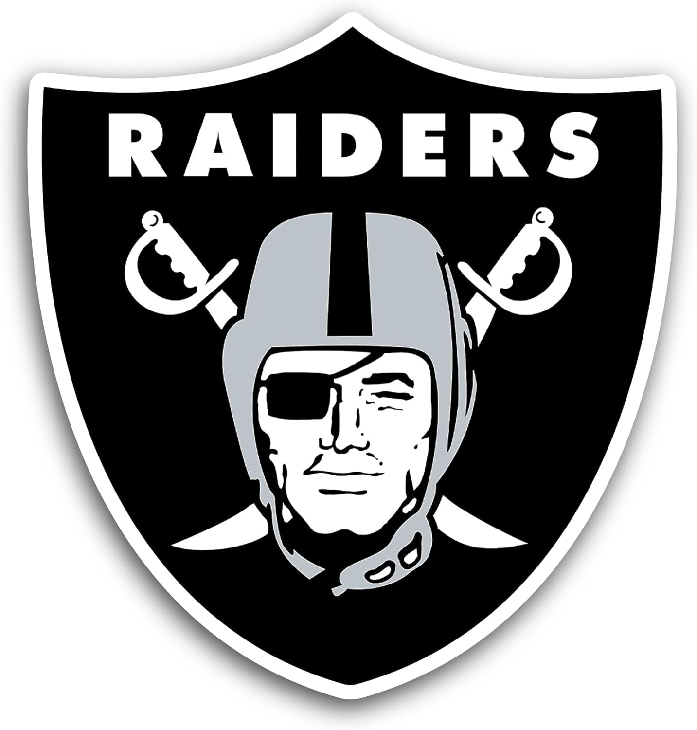 2 (Pieces) 3" and 5" Las Veg@s Raiders Decal Sticker, Waterproof Vinyl Decals for Many Purpose Like Cars, Trucks, Laptops, Phones, Windows and More