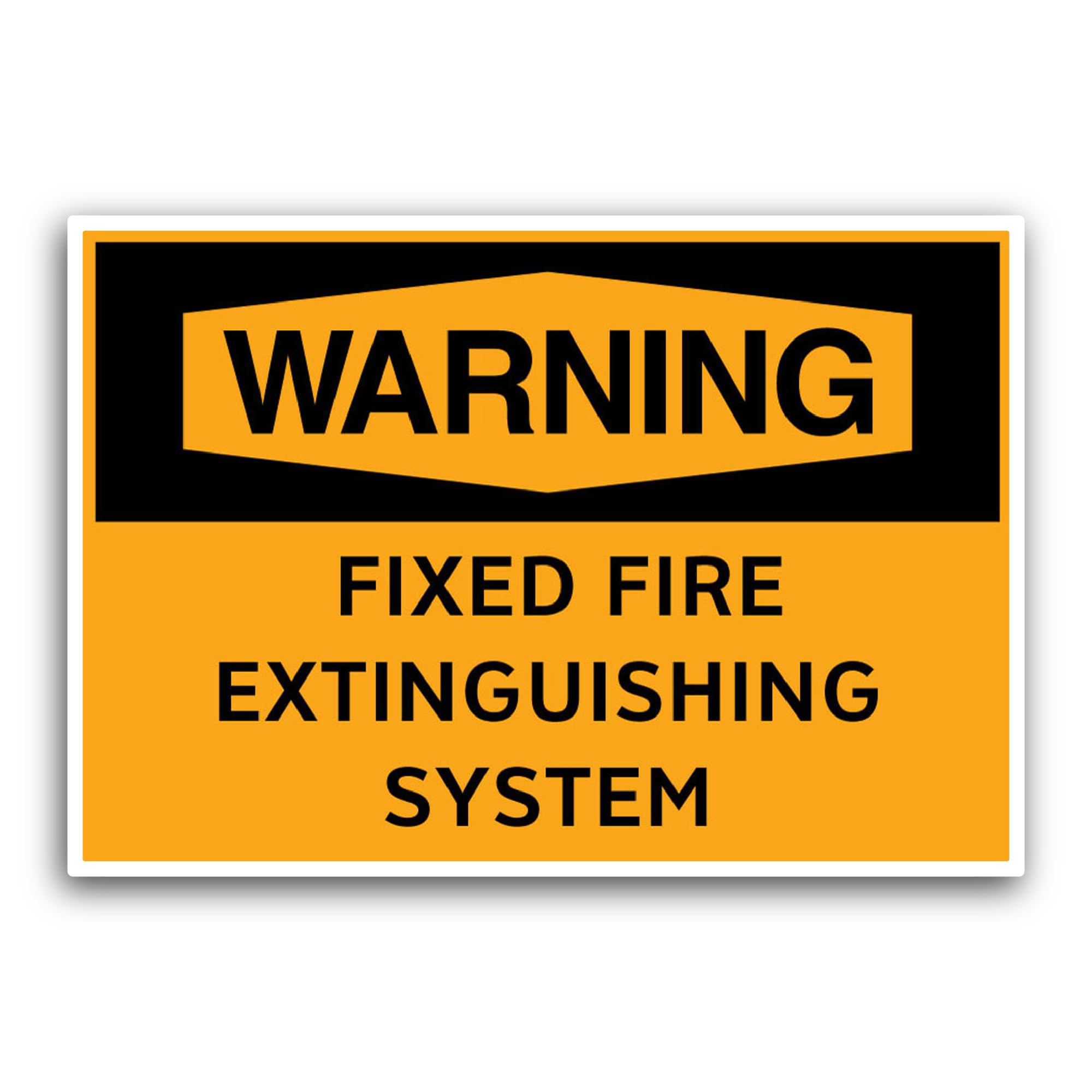 2 (Pieces) 3" and 5" Warning Fire Extinguisher Sticker, Waterproof Vinyl Decals for Many Purpose Lik