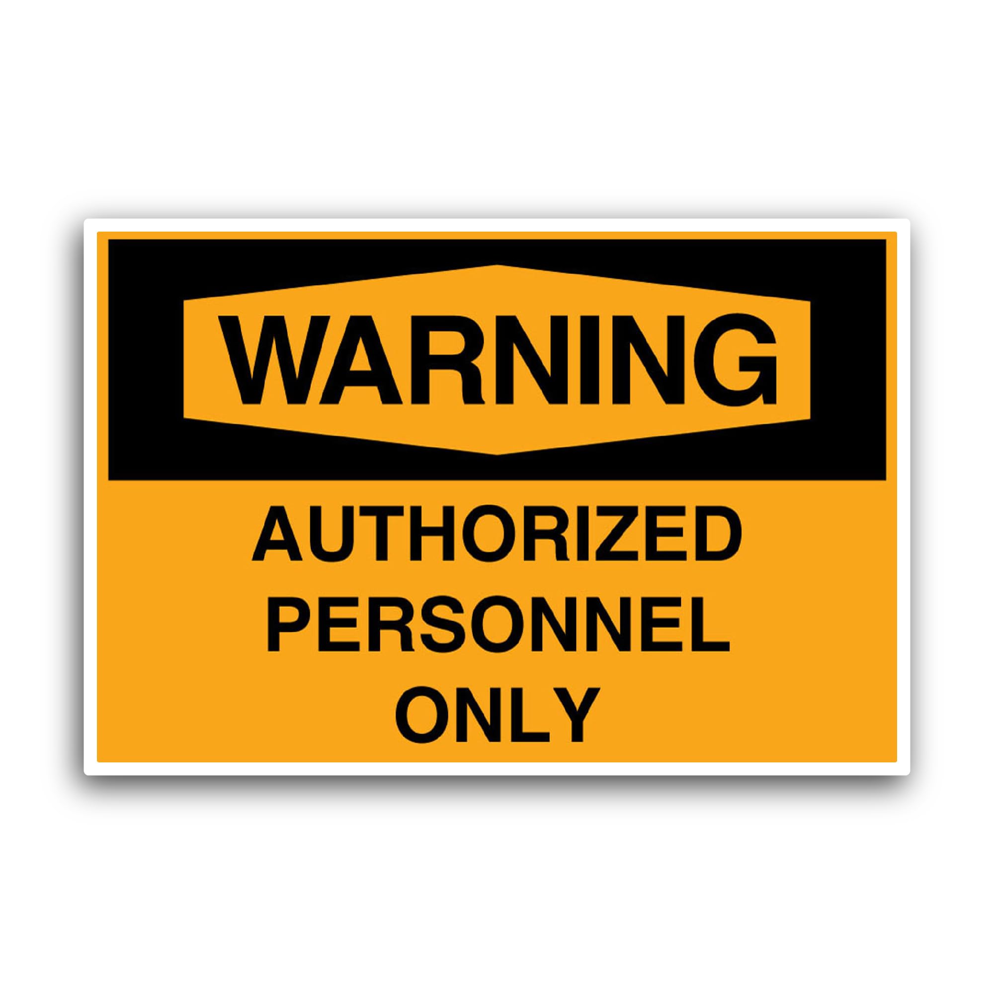 2 (Pieces) 3" and 5" Auth0rized Personnel Only Sticker, Waterproof Vinyl Decals for Many Purpose Lik