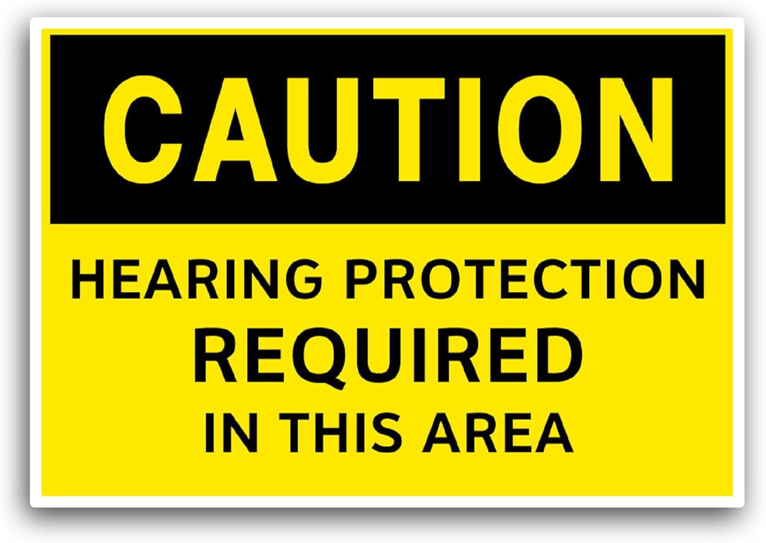 2 (Pieces) 3" and 5" Hearing Pr0tection Sticker, Waterproof Vinyl Decals for Many Purpose Like Cars, Trucks, Laptops, Phones, Windows and More