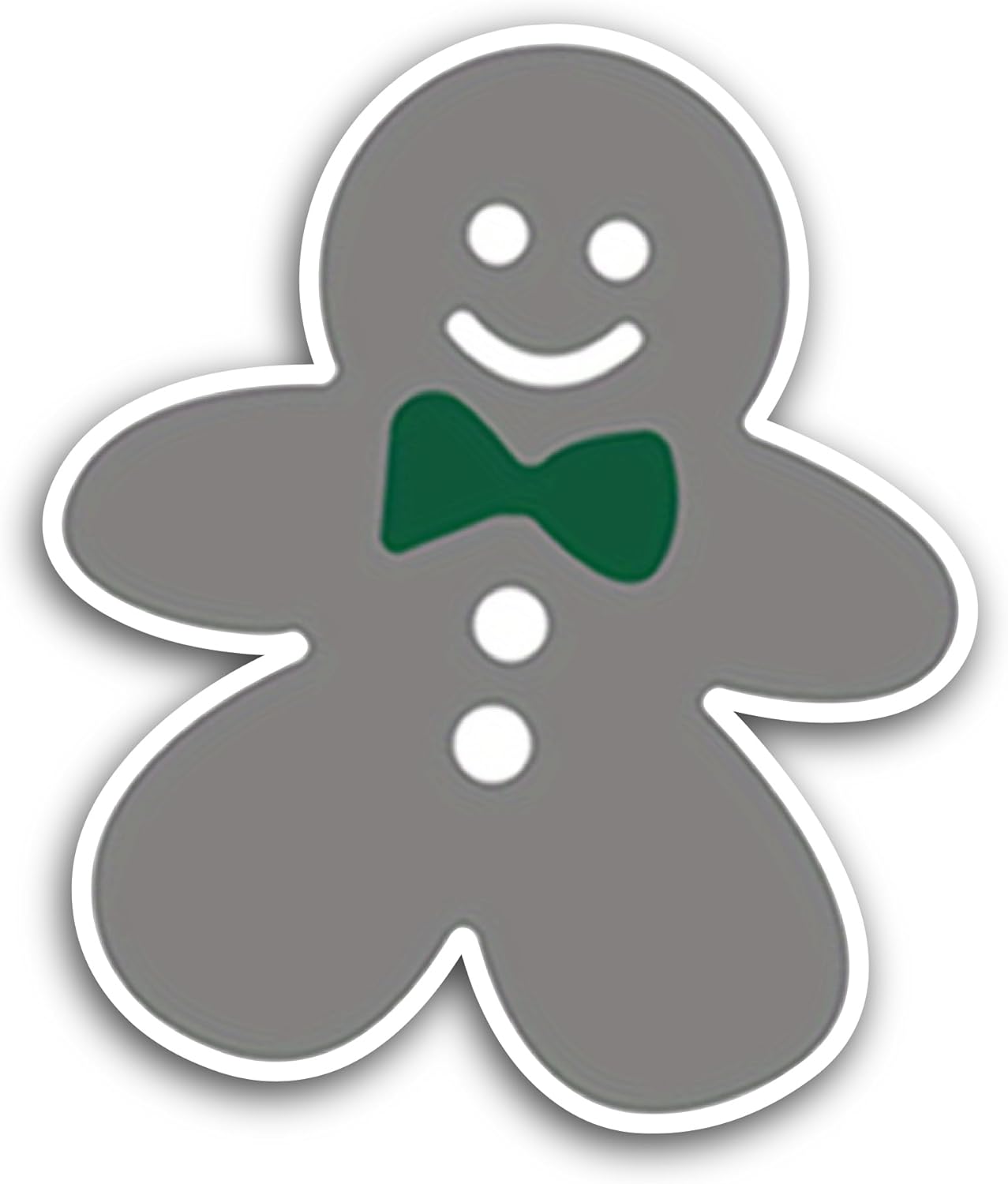 2 (Pieces) 3" and 5" Gingerbread Cookie Sticker, Waterproof Vinyl Decals for Many Purpose Like Cars, Trucks, Laptops, Phones, Windows and More