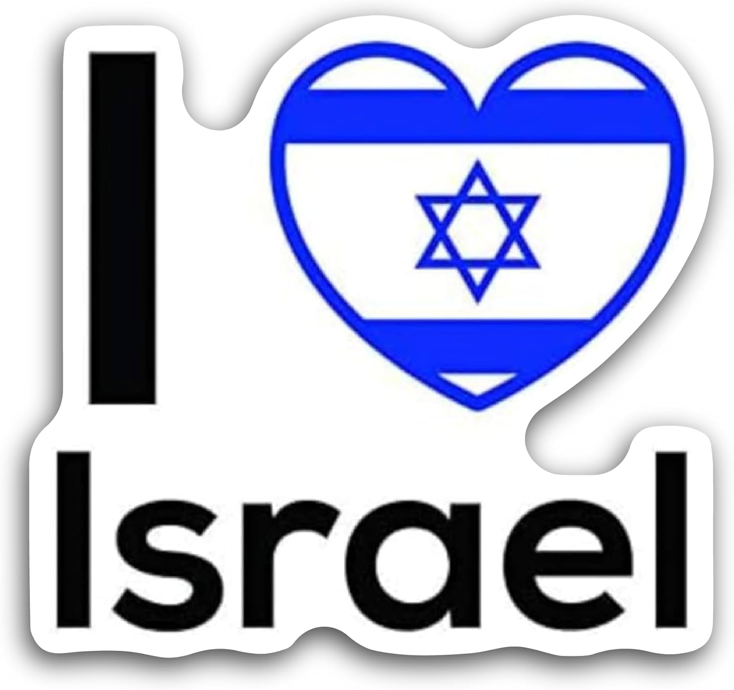 2 (Pieces) 3" and 5" Israel Sticker, Waterproof Vinyl Decals for Many Purpose Like Cars, Trucks, Laptops, Phones, Windows and More