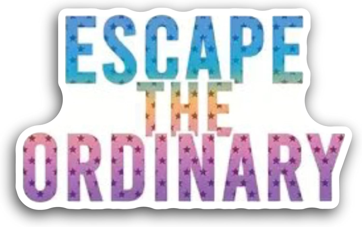 2 (Pieces) 3" and 5" Escape The Ordinary Sticker, Waterproof Vinyl Decals for Many Purpose Like Cars, Trucks, Laptops, Phones, Windows and More