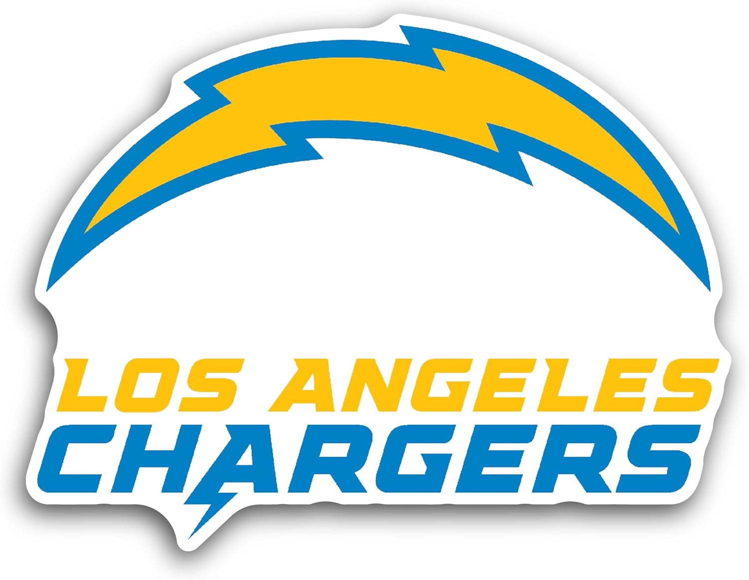 2 (Pieces) 3" and 5" L0s Angeles Chargers Decal Sticker, Waterproof Vinyl Decals for Many Purpose Like Cars, Trucks, Laptops, Phones, Windows and More