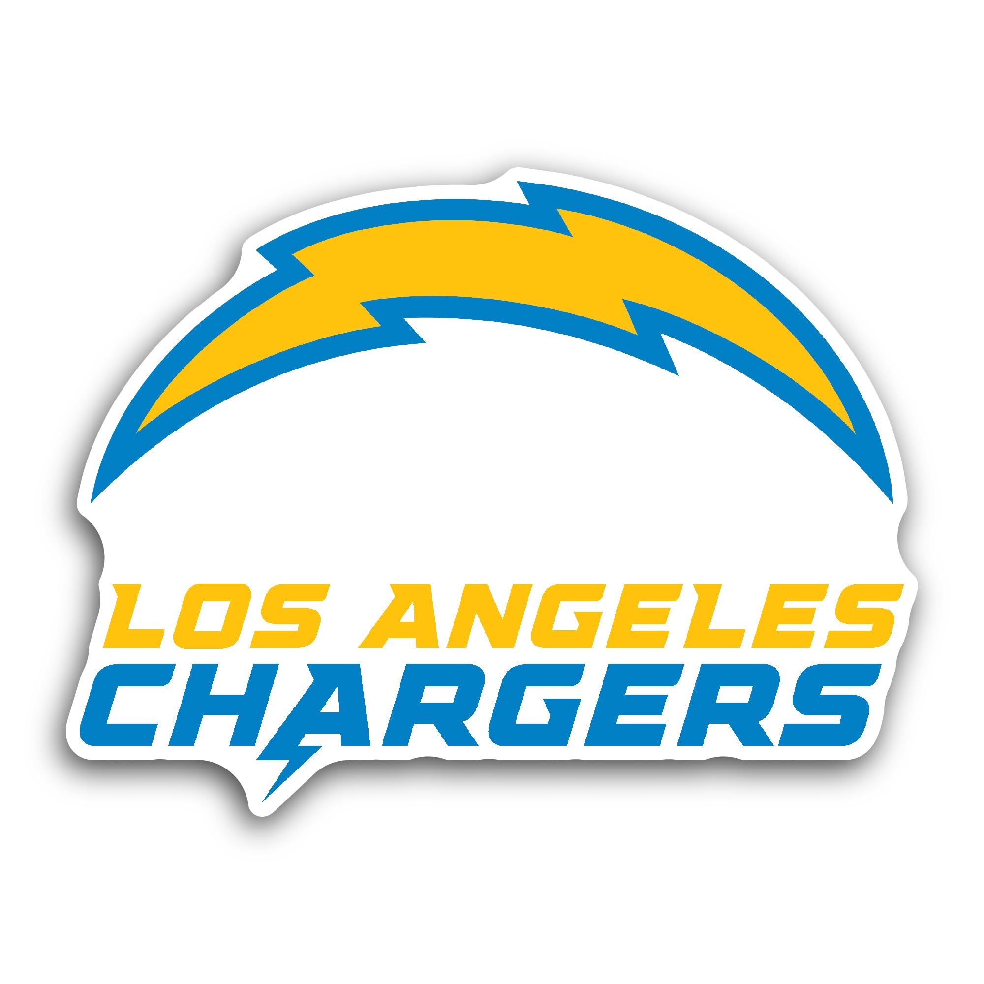 2 (Pieces) 3" and 5" L0s Angeles Chargers Decal Sticker, Waterproof Vinyl Decals for Many Purpose Li
