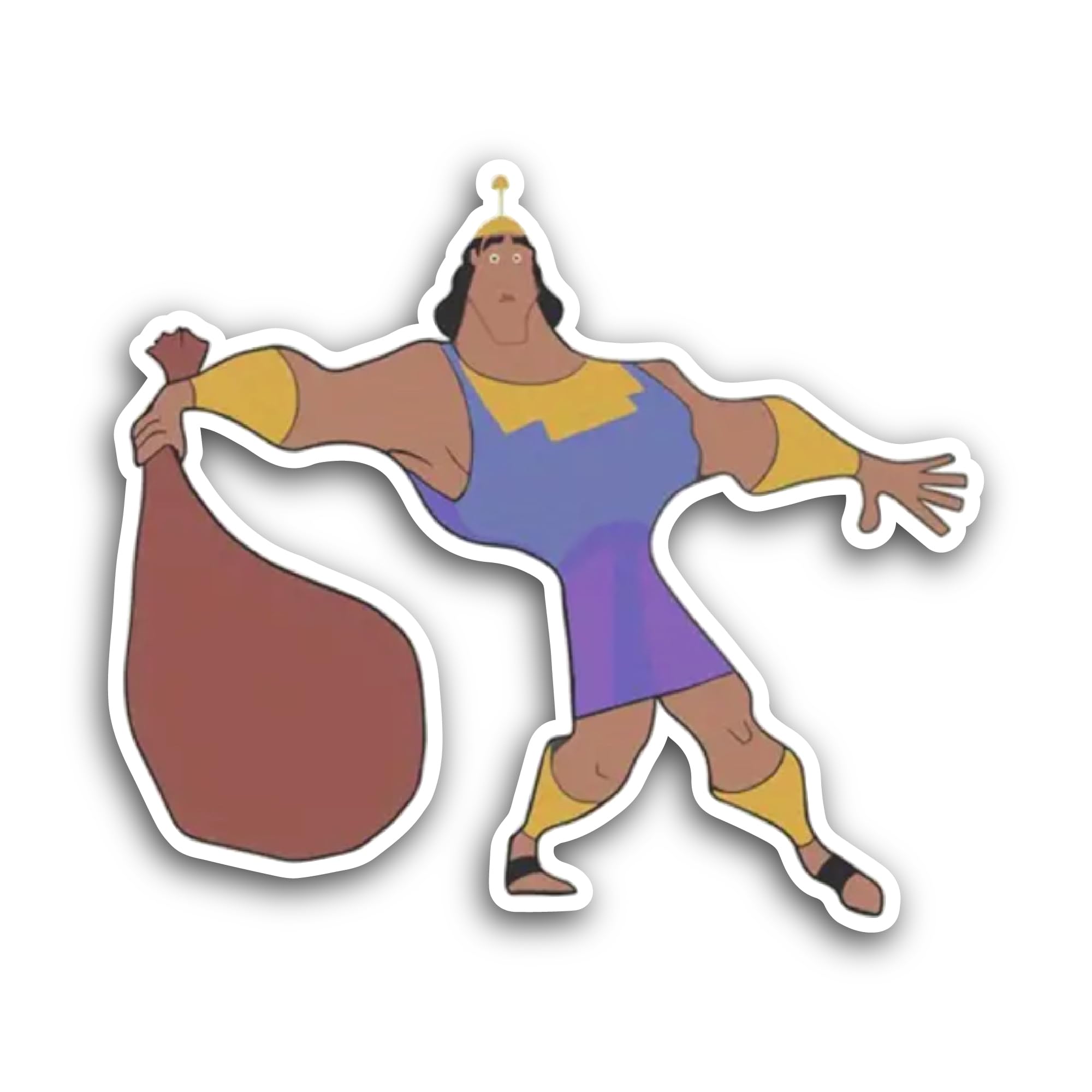 2 (Pieces) 3" and 5" Kronk Kuzc0 Sticker, Waterproof Vinyl Decals for Many Purpose Like Cars, Trucks