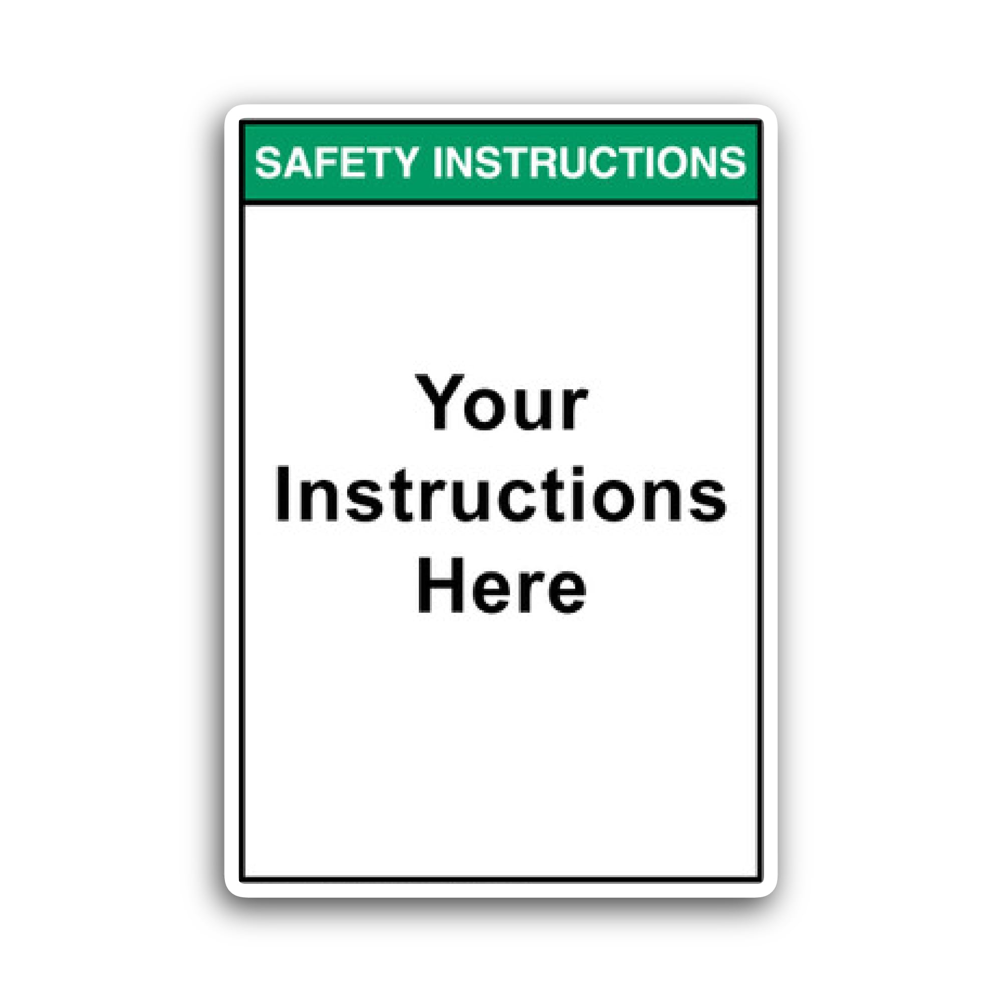 2 (Pieces) 3" and 5" Safety Instructions Label Sticker, Waterproof Vinyl Decals for Many Purpose Lik