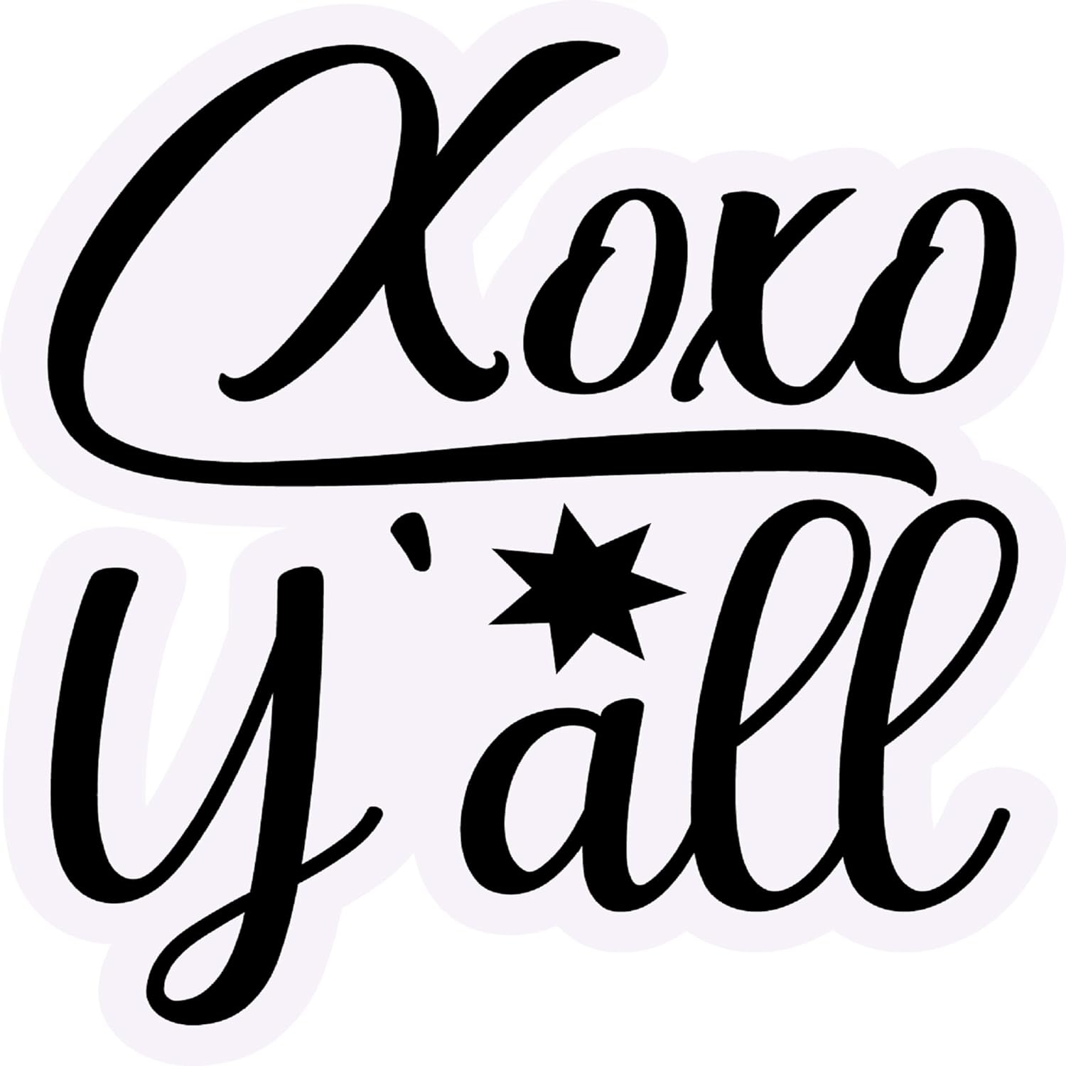 Inspirational Quote XOXO y' All Motivational Sticker Vinyl Decal Motivation Stickers- 5" Vinyl Sticker Waterproof