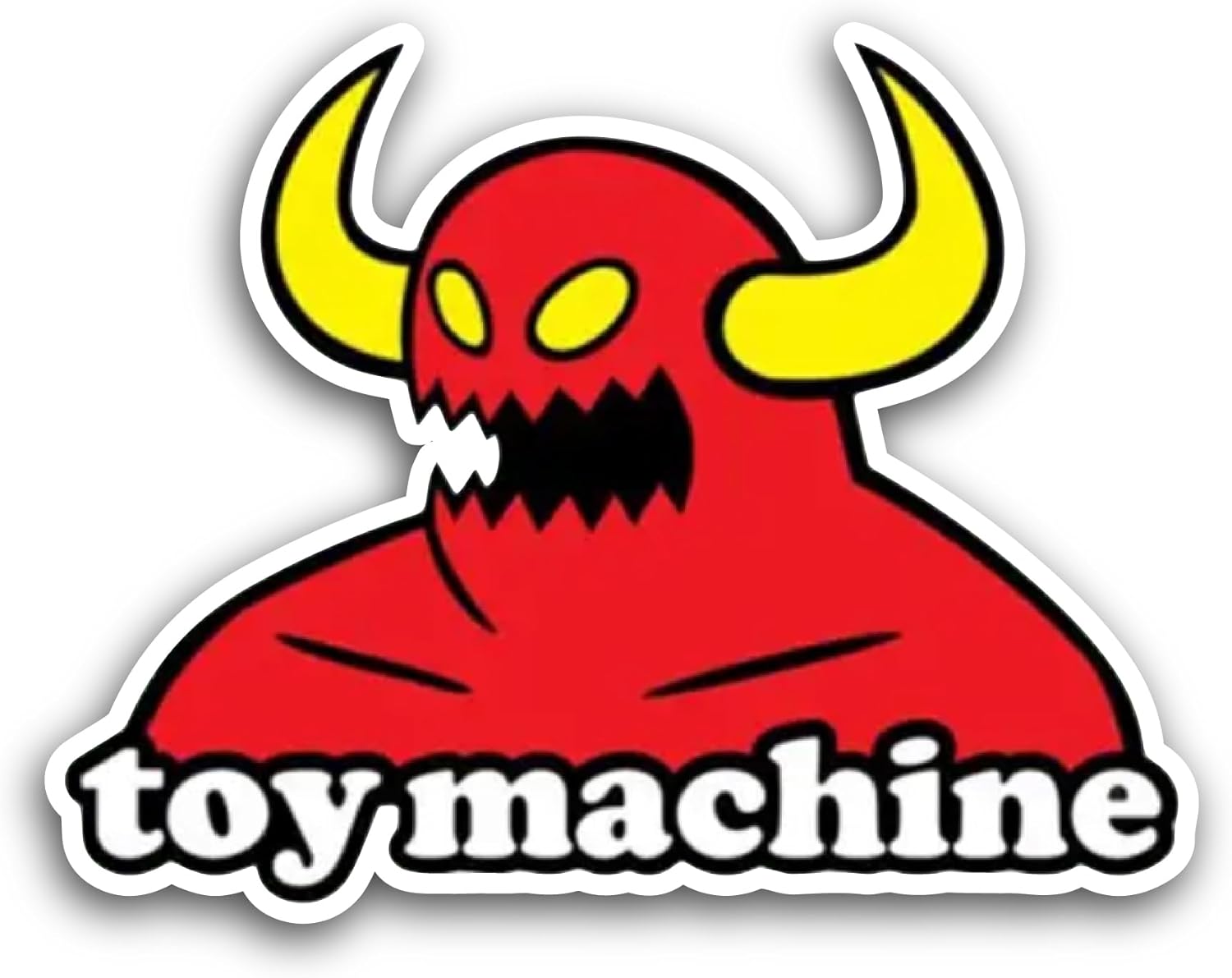 2 (Pieces) 3" and 5" Toy Machine Text Sticker, Waterproof Vinyl Decals for Many Purpose Like Cars, Trucks, Laptops, Phones, Windows and More