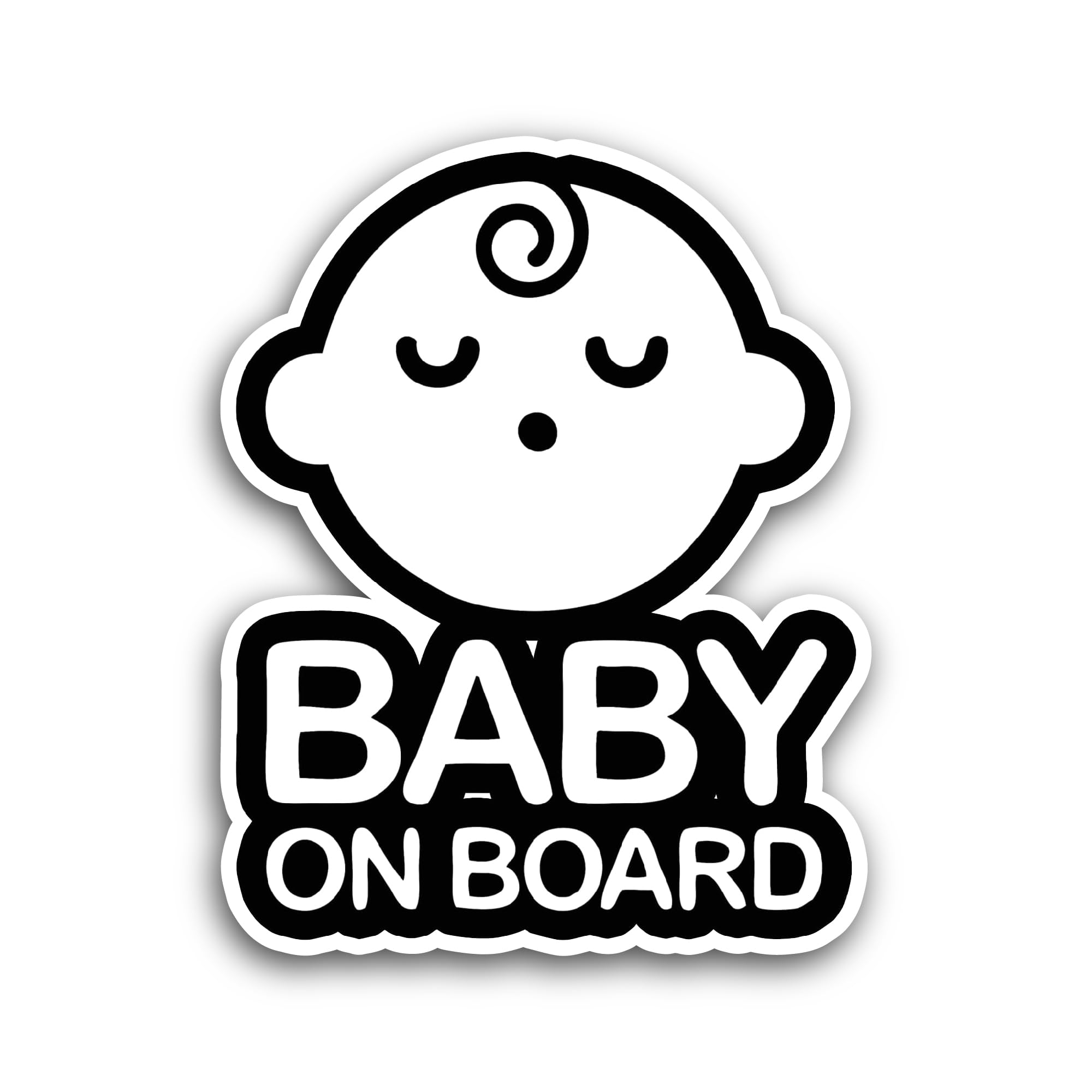 2 (Pieces) 3" and 5" Baby on Board Sticker, Waterproof Vinyl Decals for Many Purpose Like Cars, Truc