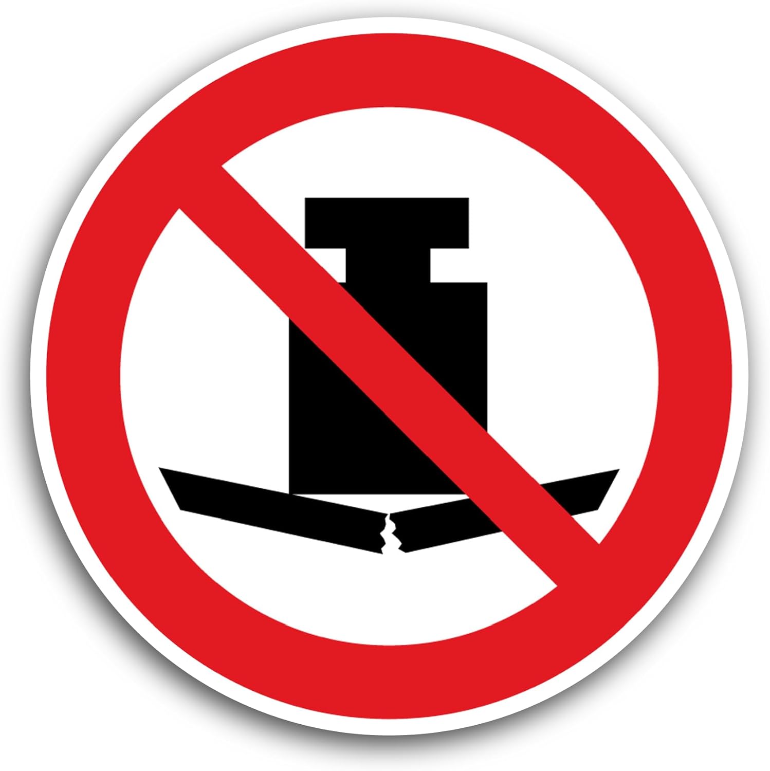 2 (Pieces) 3" and 5" No Heavy Load Sticker, Waterproof Vinyl Decals for Many Purpose Like Cars, Trucks, Laptops, Phones, Windows and More