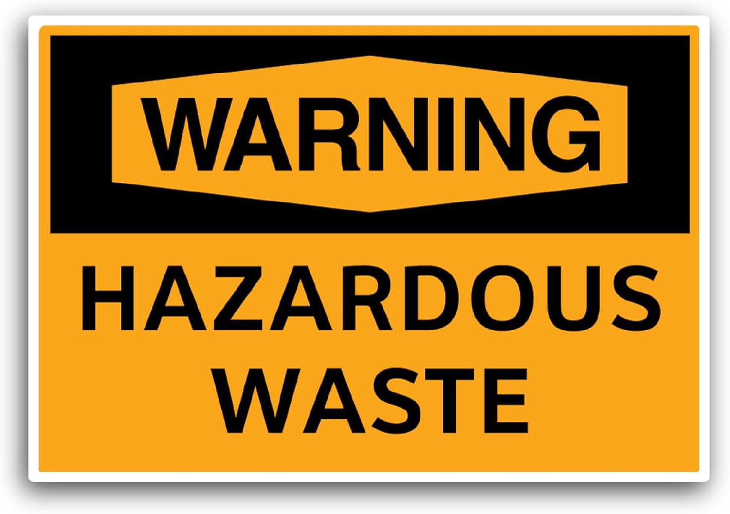 2 (Pieces) 3" and 5" Hazardous Waste Sticker, Waterproof Vinyl Decals for Many Purpose Like Cars, Trucks, Laptops, Phones, Windows and More