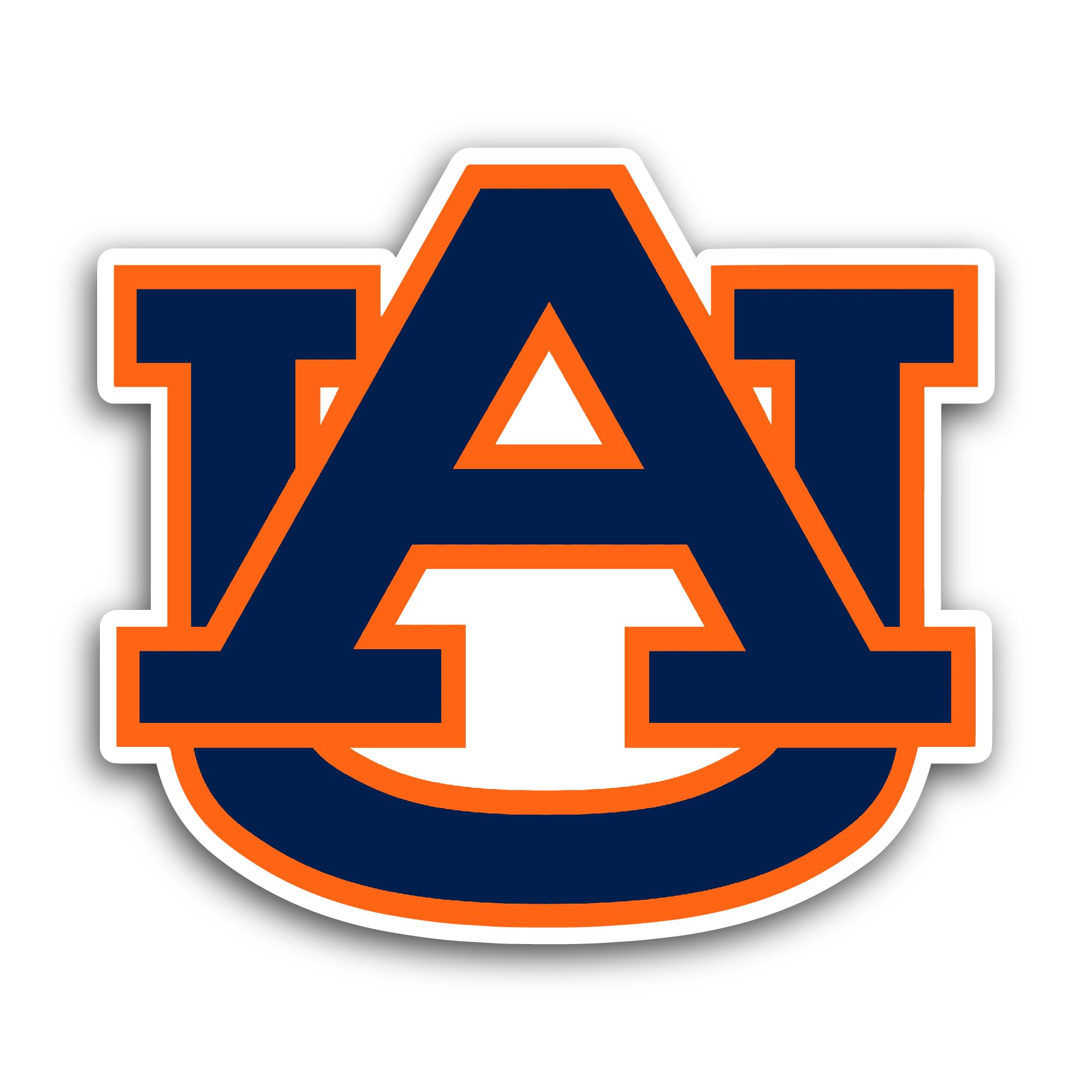 2 (Pieces) 3" and 5" Auburn T1gers Sticker, Waterproof Vinyl Decals for Many Purpose Like Cars, Truc