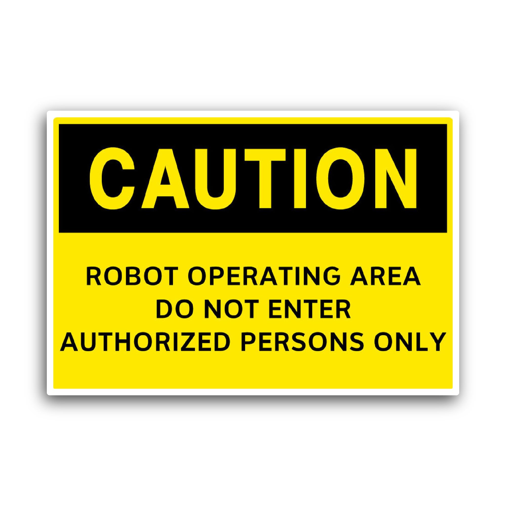 2 (Pieces) 3" and 5" Robot Operating Area Sticker, Waterproof Vinyl Decals for Many Purpose Like Car