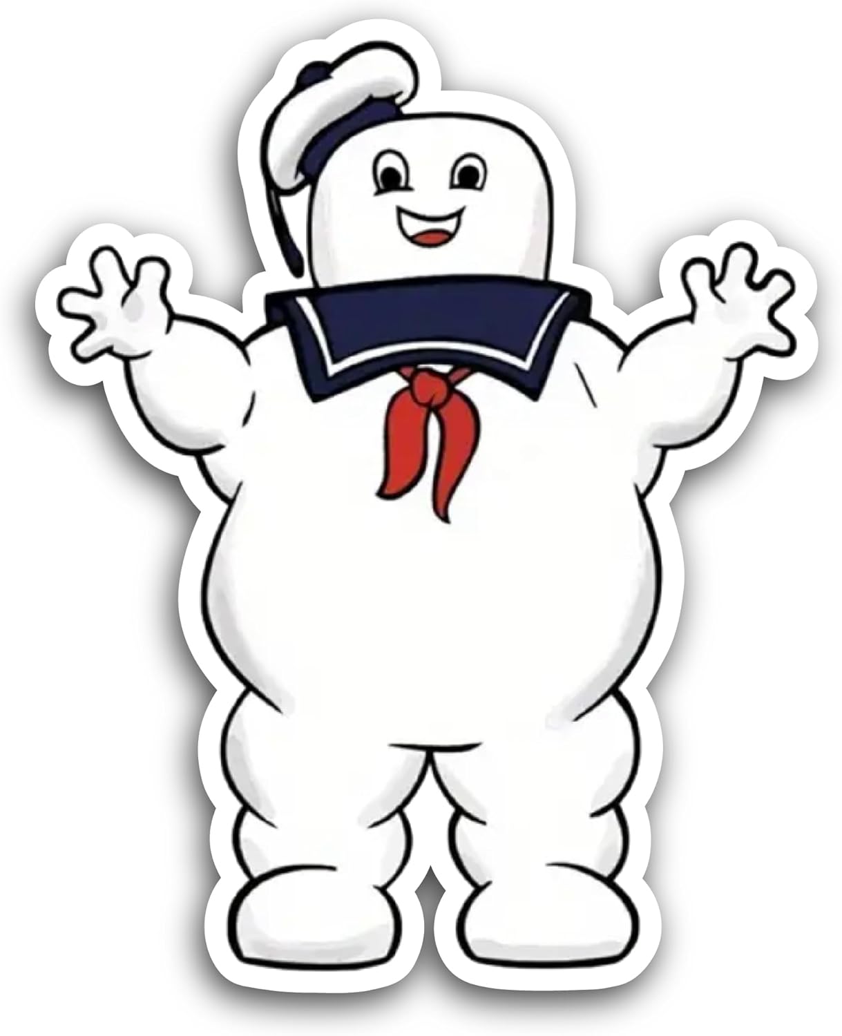 2 (Pieces) 3" and 5" Stay Puft Marshmall0w Man Sticker, Waterproof Vinyl Decals for Many Purpose Like Cars, Trucks, Laptops, Phones, Windows and More