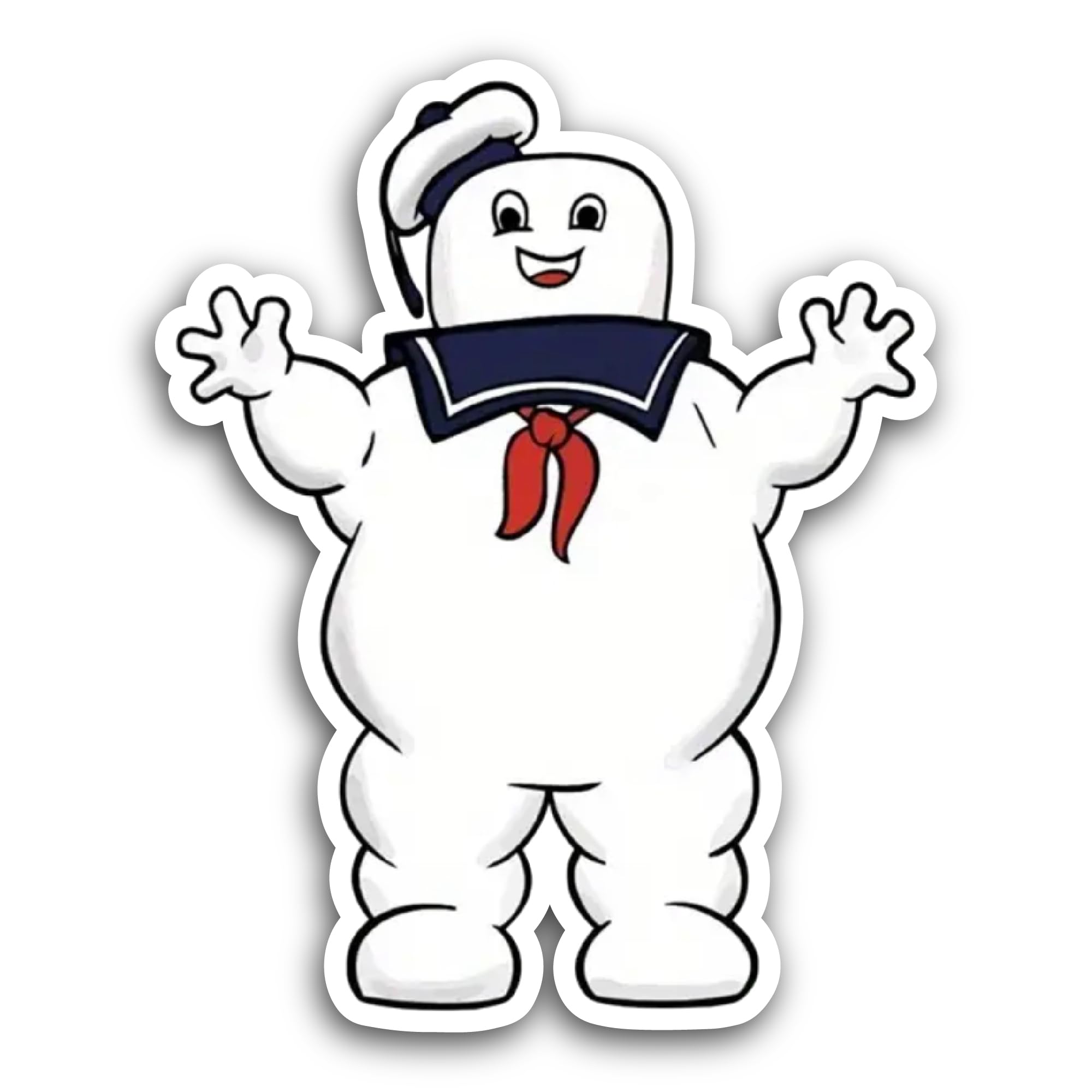 2 (Pieces) 3" and 5" Stay Puft Marshmall0w Man Sticker, Waterproof Vinyl Decals for Many Purpose Lik
