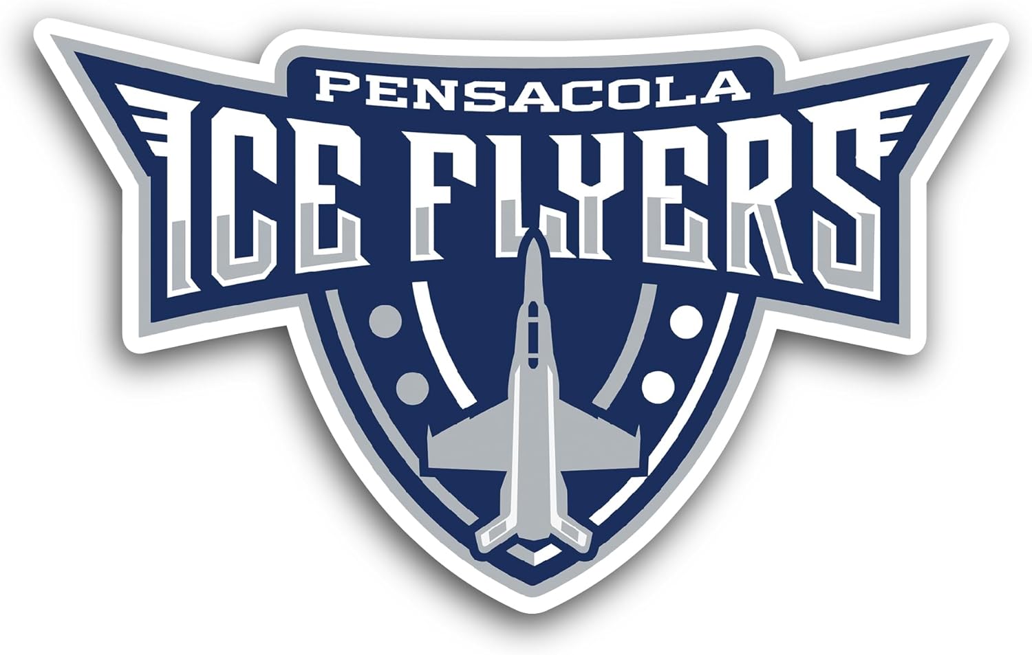 2 (Pieces) 3" and 5" Pensac0la Ice Flyers Sticker, Waterproof Vinyl Decals for Many Purpose Like Cars, Trucks, Laptops, Phones, Windows and More