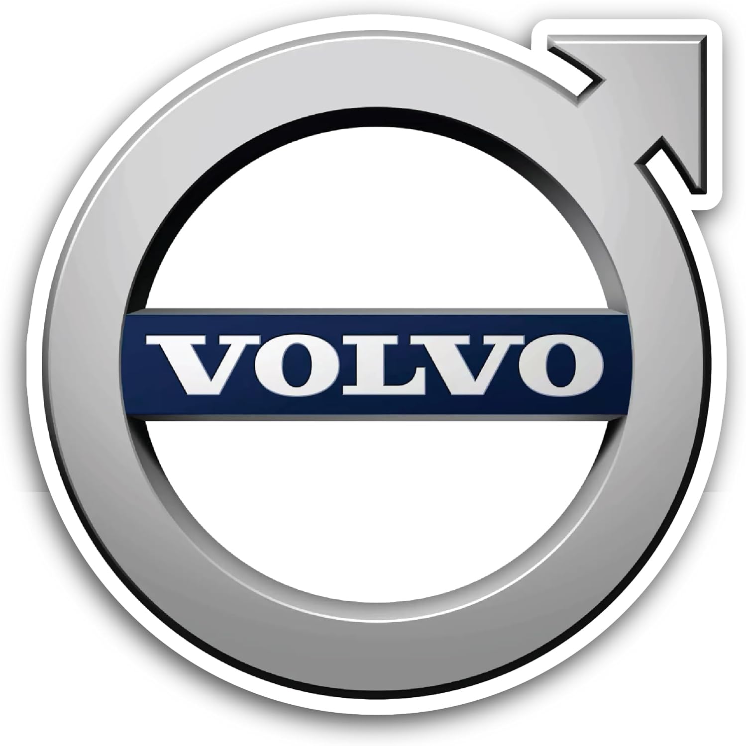 2 (Pieces) 3" and 5" V O L V O Sticker, Waterproof Vinyl Decals for Many Purpose Like Cars, Trucks, Laptops, Phones, Windows and More