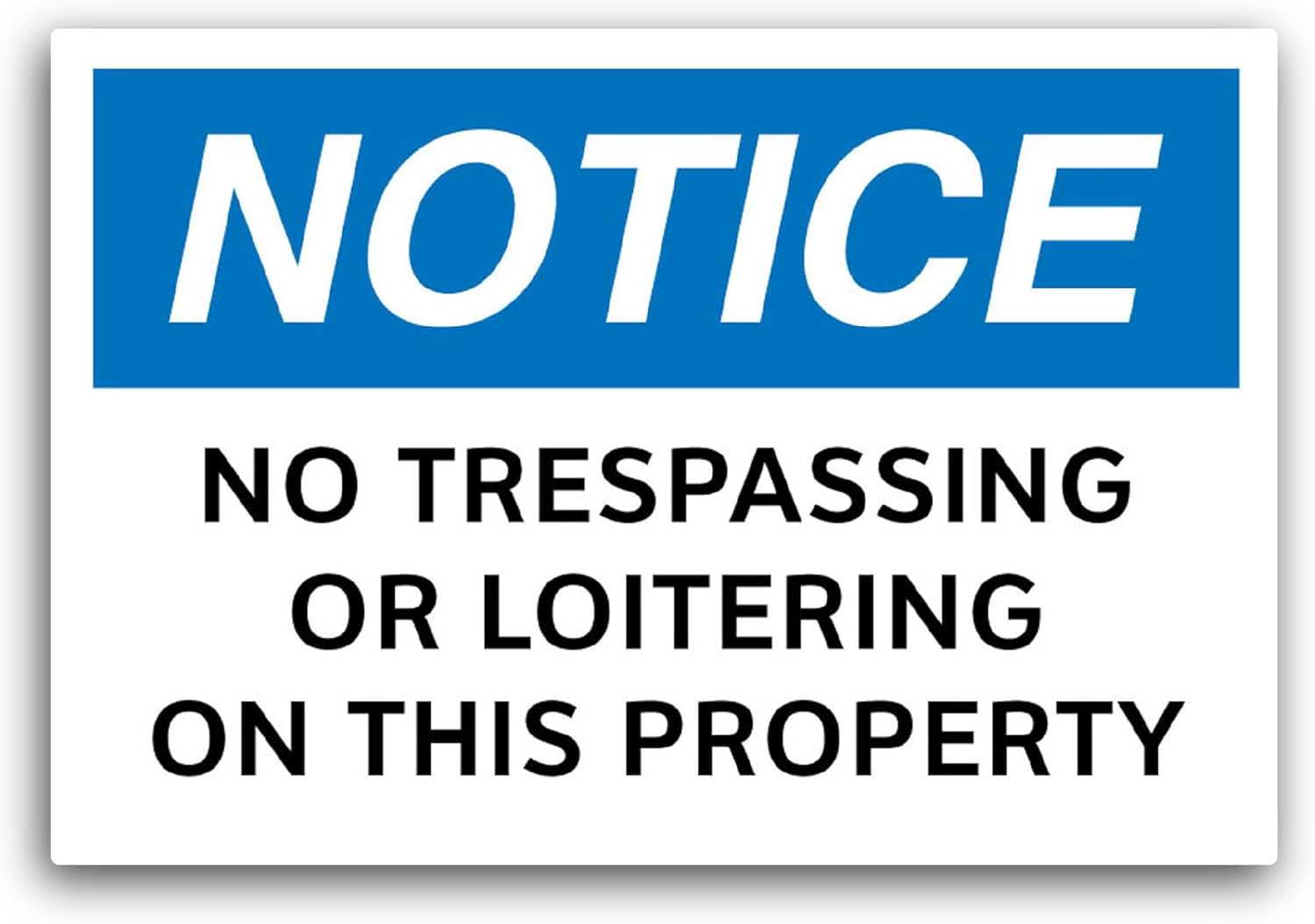 2 (Pieces) 3" and 5" N0 Trespassing Sticker, Waterproof Vinyl Decals for Many Purpose Like Cars, Trucks, Laptops, Phones, Windows and More