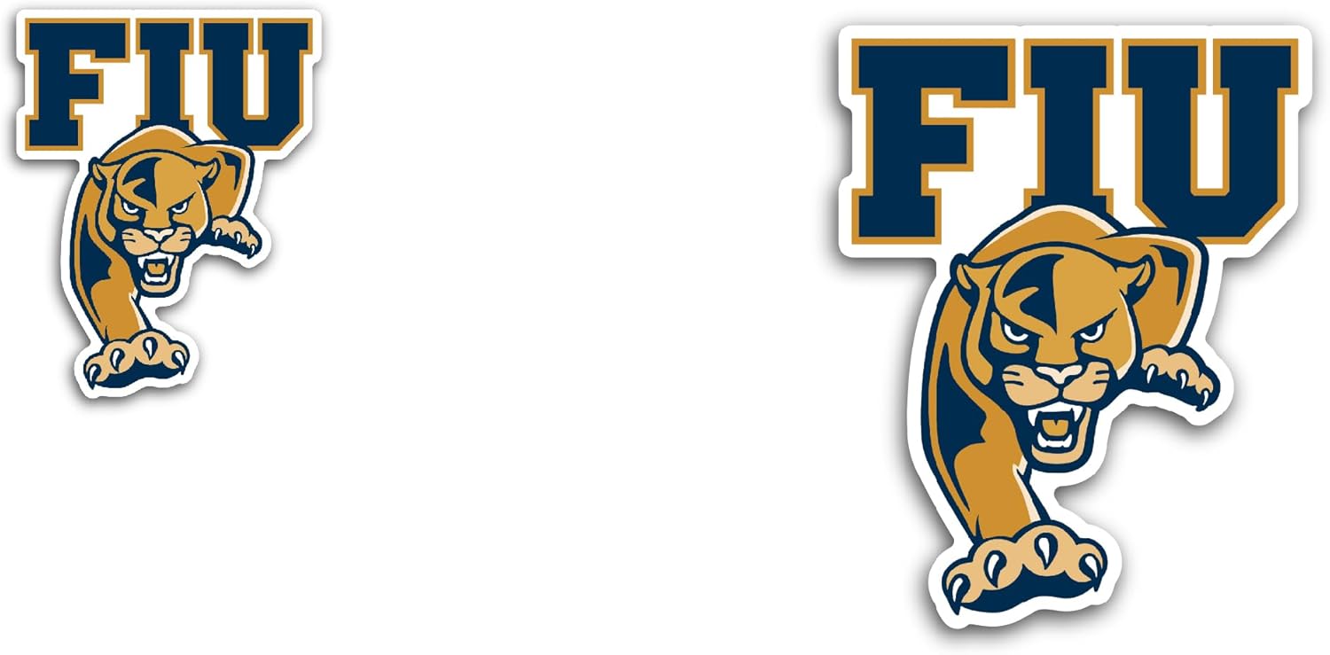 2 (Pieces) 3" and 5" Fl0rida International University P@nthers Sticker, Waterproof Vinyl Decals for Many Purpose Like Cars, Trucks, Laptops, Phones, Windows and More
