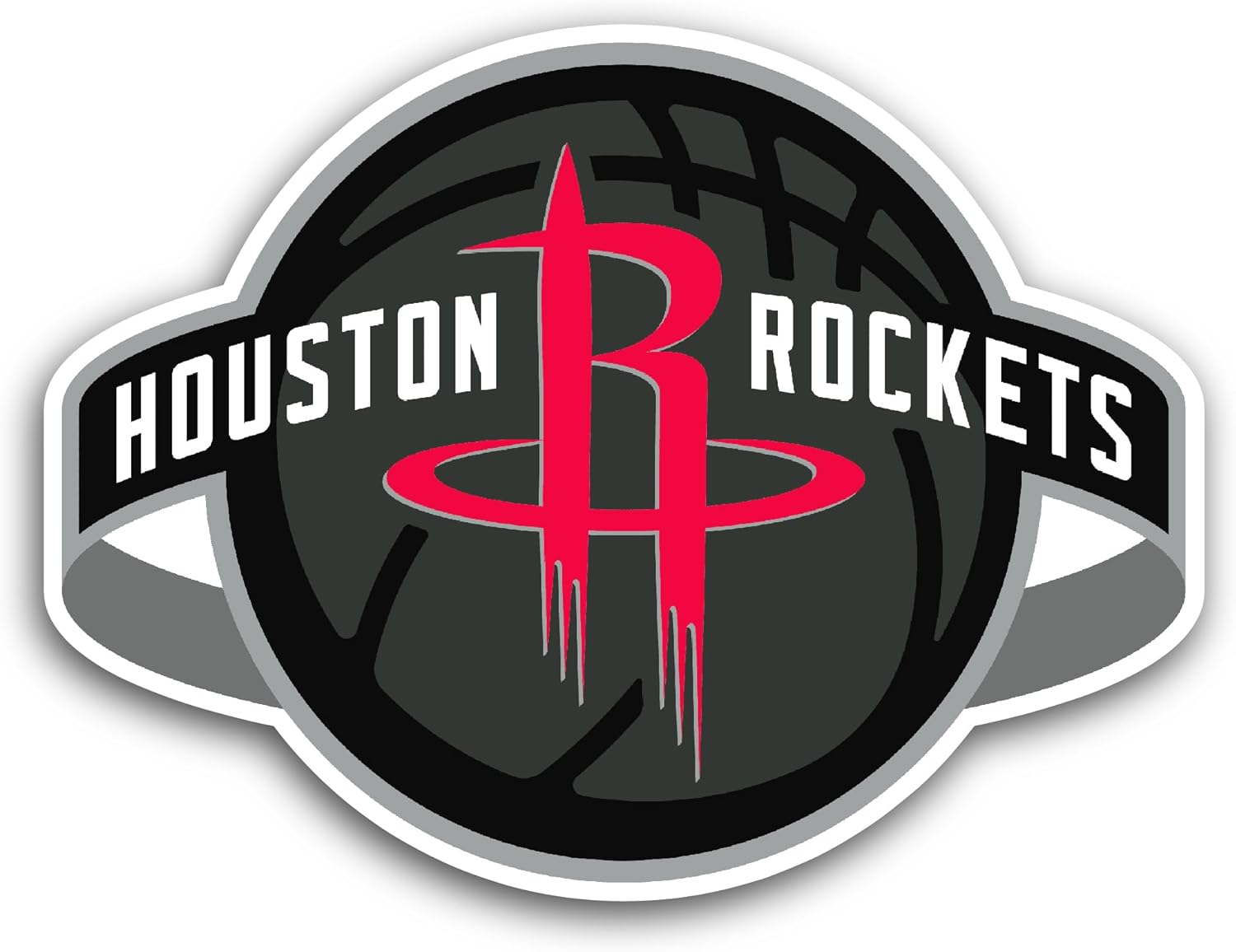 2 (Pieces) 3" and 5" H0uston Rockets Decal Sticker, Waterproof Vinyl Decals for Many Purpose Like Cars, Trucks, Laptops, Phones, Windows and More