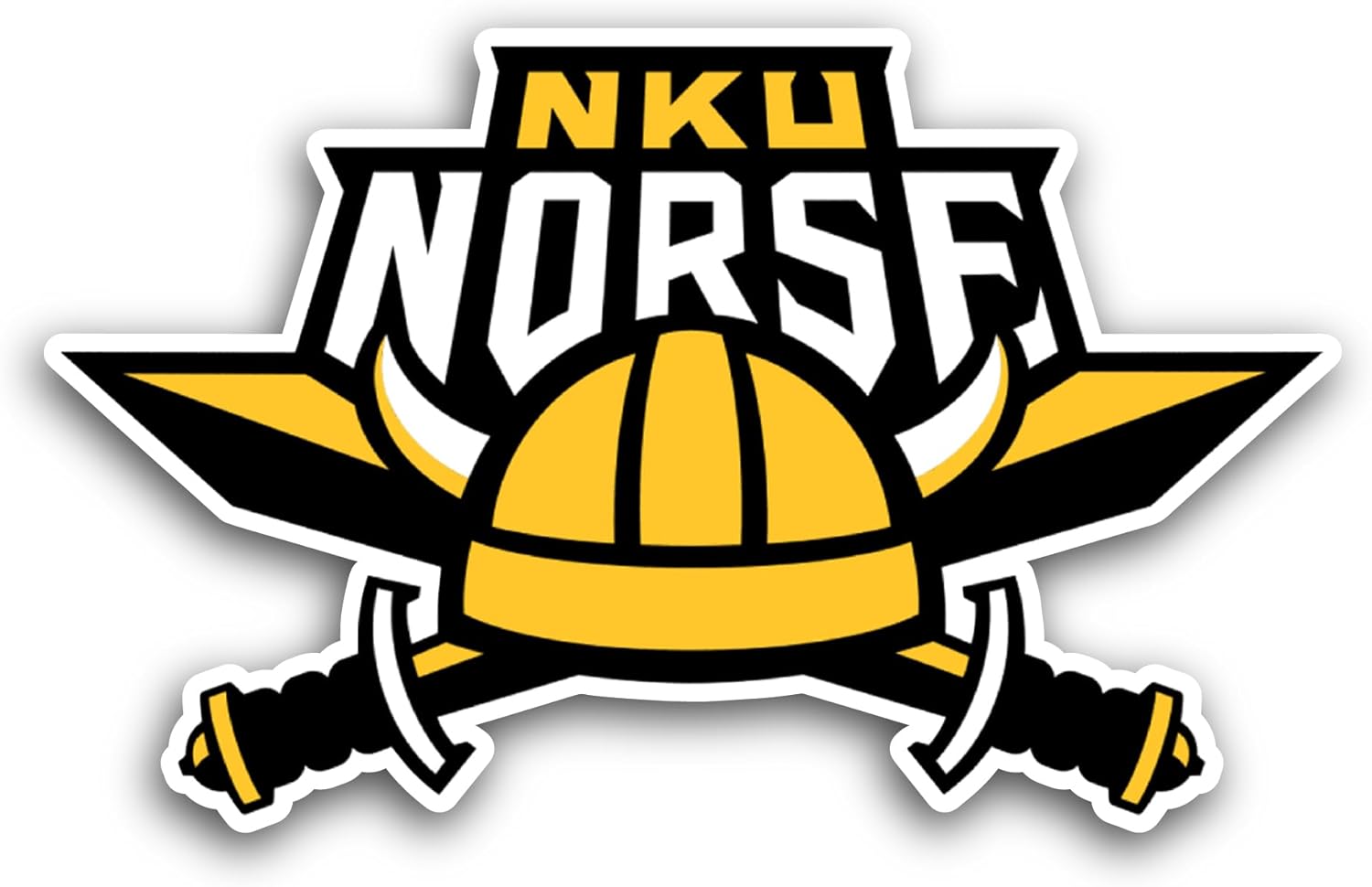 2 (Pieces) 3" and 5" Nku N0rse Sticker, Waterproof Vinyl Decals for Many Purpose Like Cars, Trucks, Laptops, Phones, Windows and More