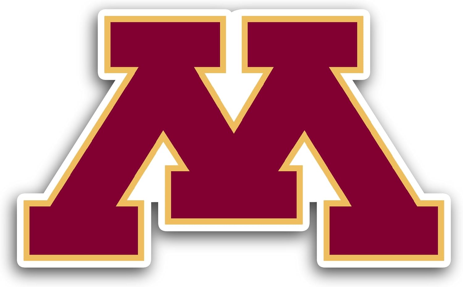 2 (Pieces) 3" and 5" Minnesota Golden G0phers Sticker, Waterproof Vinyl Decals for Many Purpose Like Cars, Trucks, Laptops, Phones, Windows and More