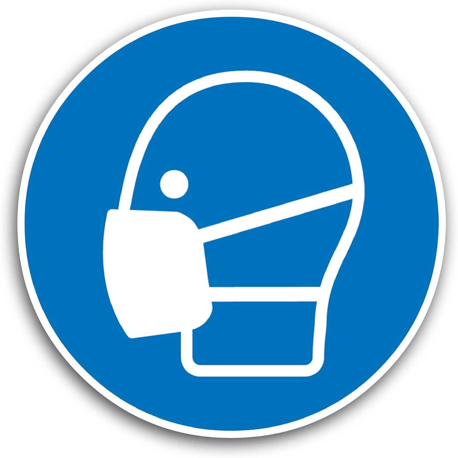 2 (Pieces) 3" and 5" Face Mask Sticker, Waterproof Vinyl Decals for Many Purpose Like Cars, Trucks, Laptops, Phones, Windows and More