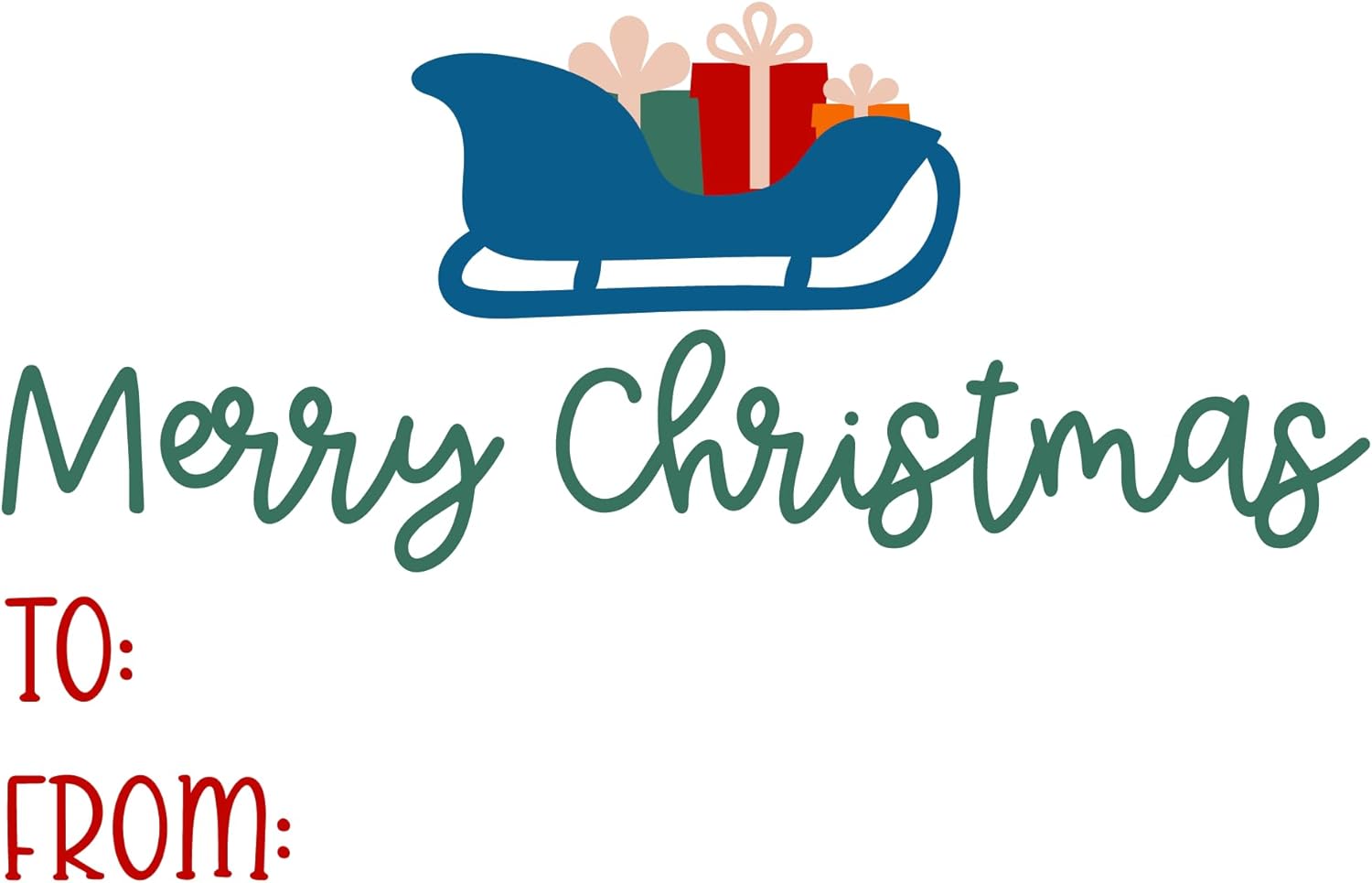 Inspirational Quote Merry Christmas Gift to & from Motivational Sticker Vinyl Decal Motivation Stickers- 5" Vinyl Sticker Waterproof