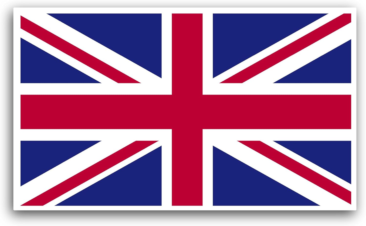 2 (Pieces) 3" and 5" United Kingdom Flag Sticker, Waterproof Vinyl Decals for Many Purpose Like Cars, Trucks, Laptops, Phones, Windows and More