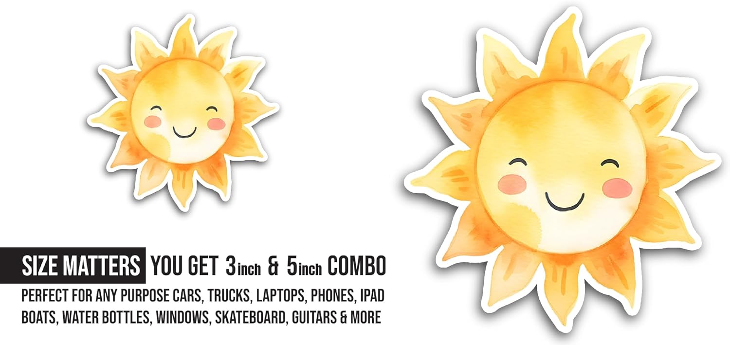 2 (Pieces) 3" and 5" Colorful Paint Art Sticker, Waterproof Vinyl Decals for Many Purpose Like Cars, Trucks, Laptops, Phones, Windows and More (Copy)