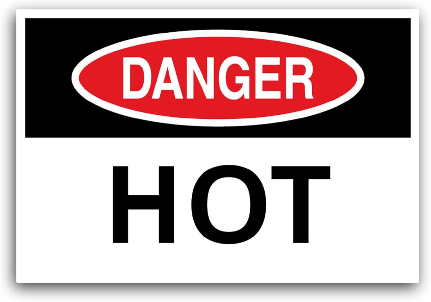 2 (Pieces) 3" and 5" Danger Hot Sticker, Waterproof Vinyl Decals for Many Purpose Like Cars, Trucks, Laptops, Phones, Windows and More