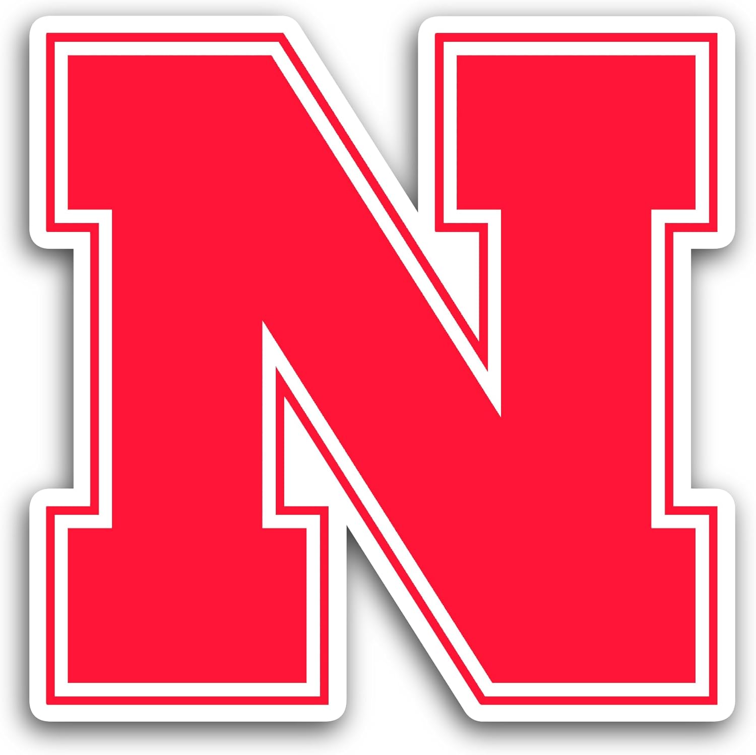 2 (Pieces) 3" and 5" Nebraska C0rnhuskers Sticker, Waterproof Vinyl Decals for Many Purpose Like Cars, Trucks, Laptops, Phones, Windows and More