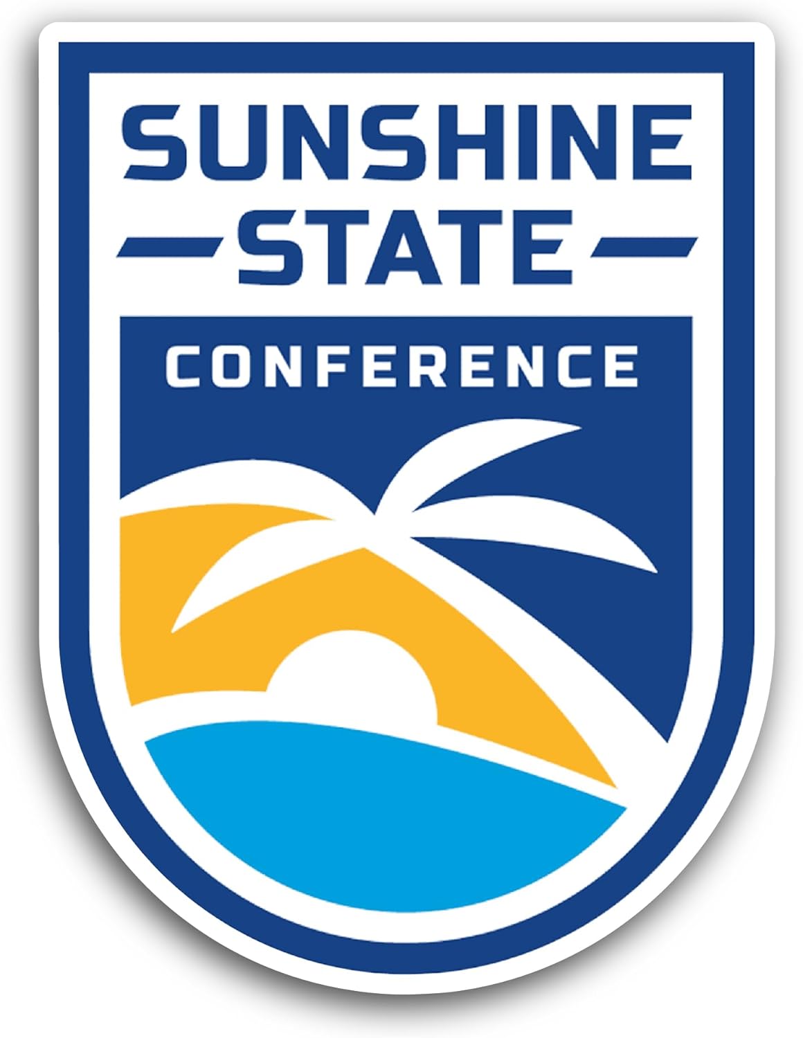 2 (Pieces) 3" and 5" Sunshine State C0nference Sticker, Waterproof Vinyl Decals for Many Purpose Like Cars, Trucks, Laptops, Phones, Windows and More