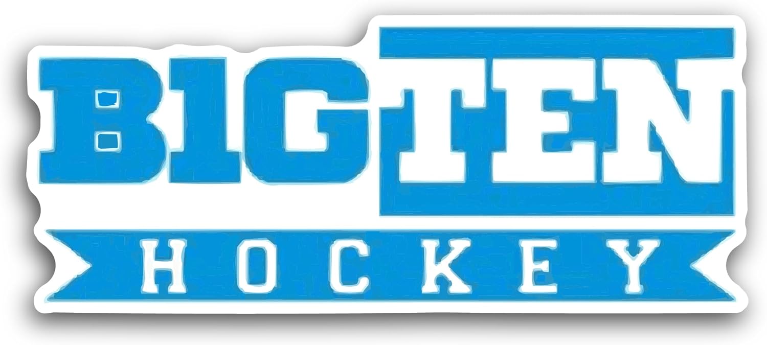 2 (Pieces) 3" and 5" Big Ten H0ckey Logo Decal Sticker, Waterproof Vinyl Decals for Many Purpose Like Cars, Trucks, Laptops, Phones, Windows and More